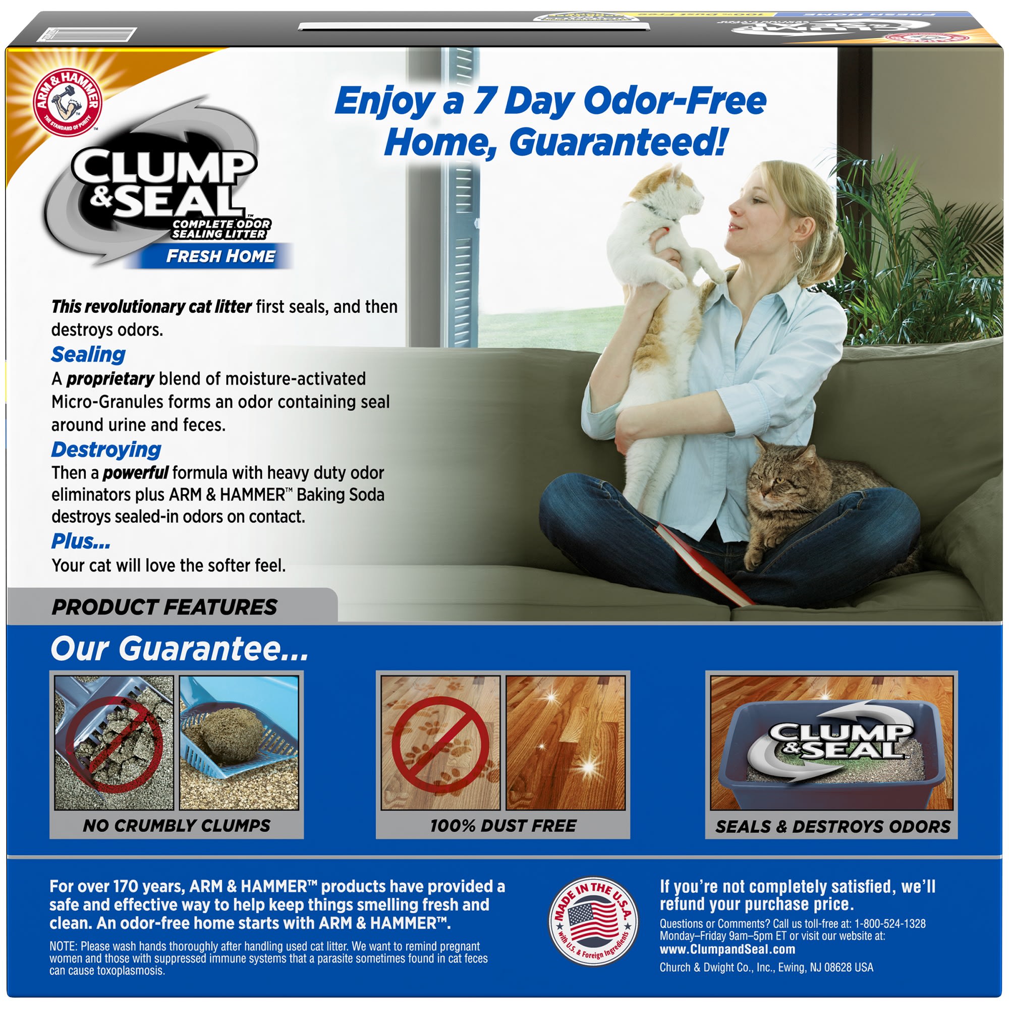 Arm Hammer Clump Seal Complete Odor Sealing Cat Litter 28 lbs