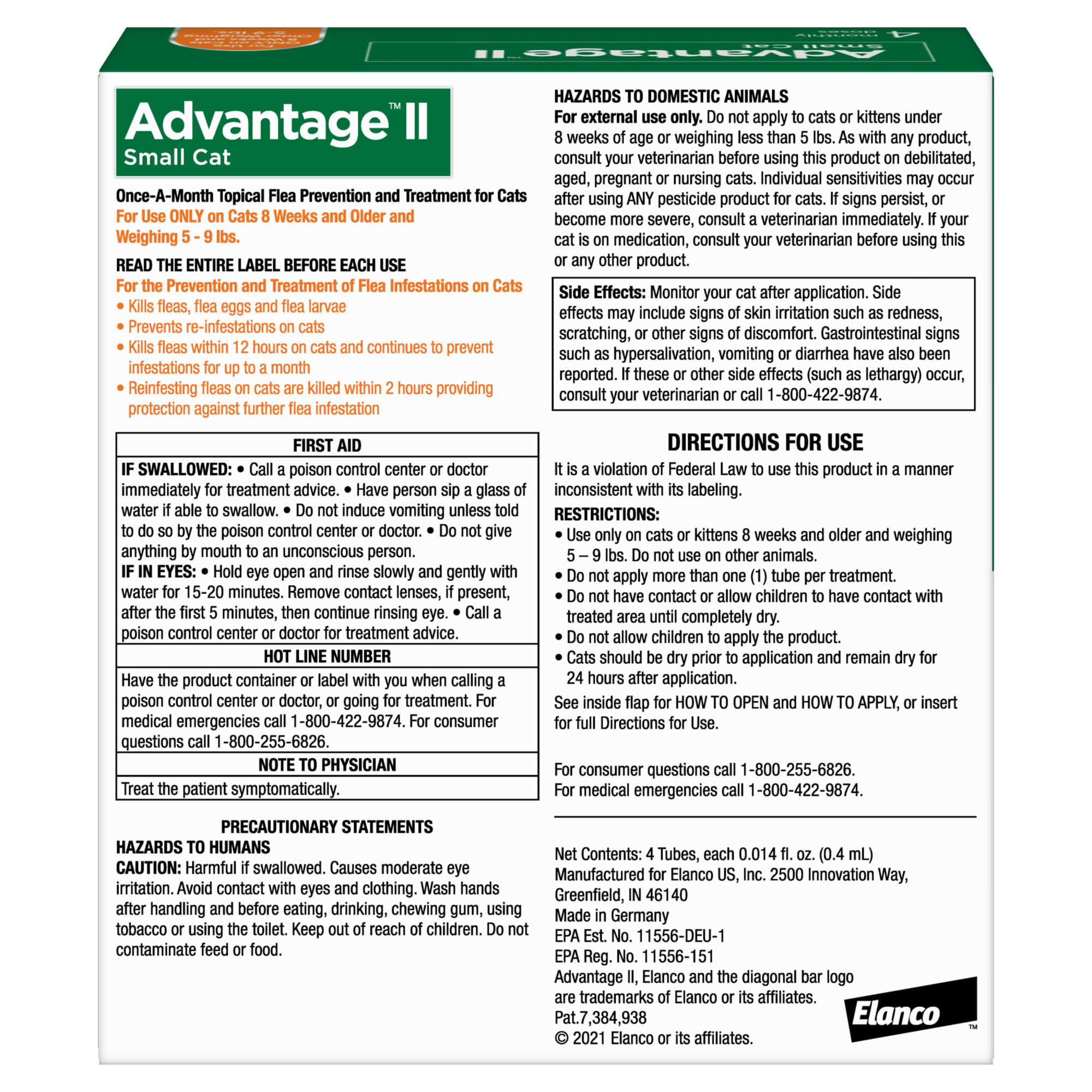 Advantage small cat flea clearance treatment