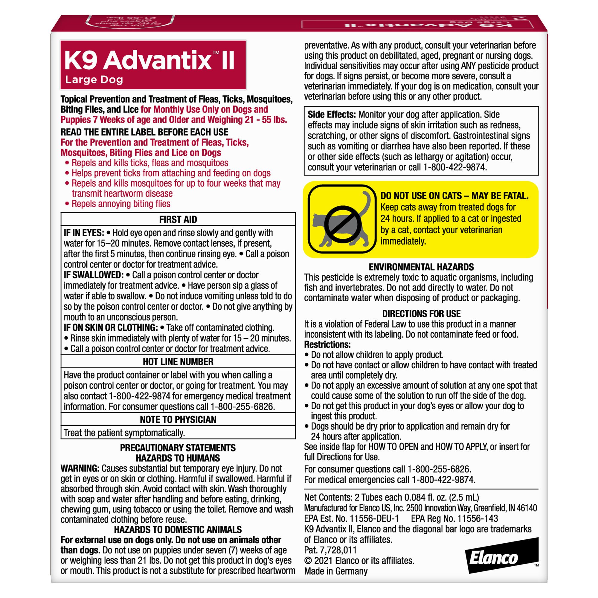 K9 Advantix II Vet Recommended Flea Tick Mosquito Treatment