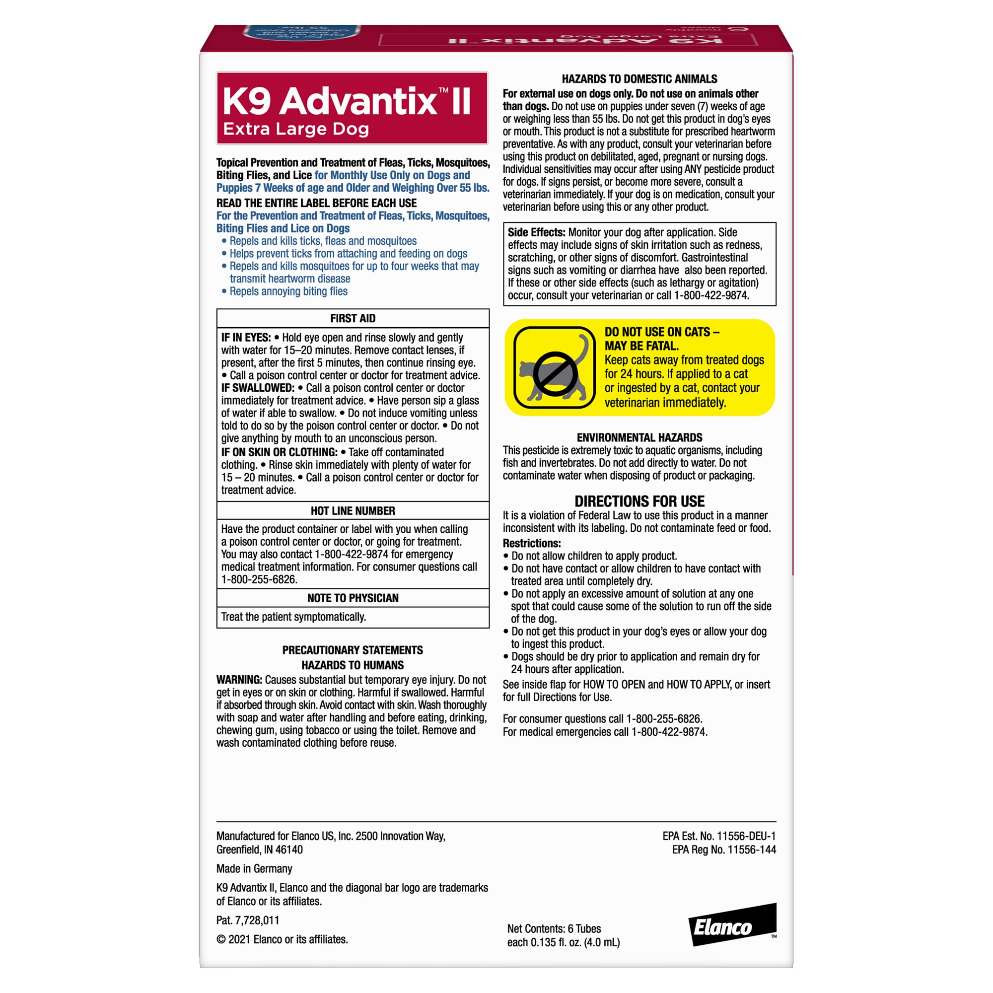 K9 Advantix II Vet Recommended Flea Tick Mosquito Treatment