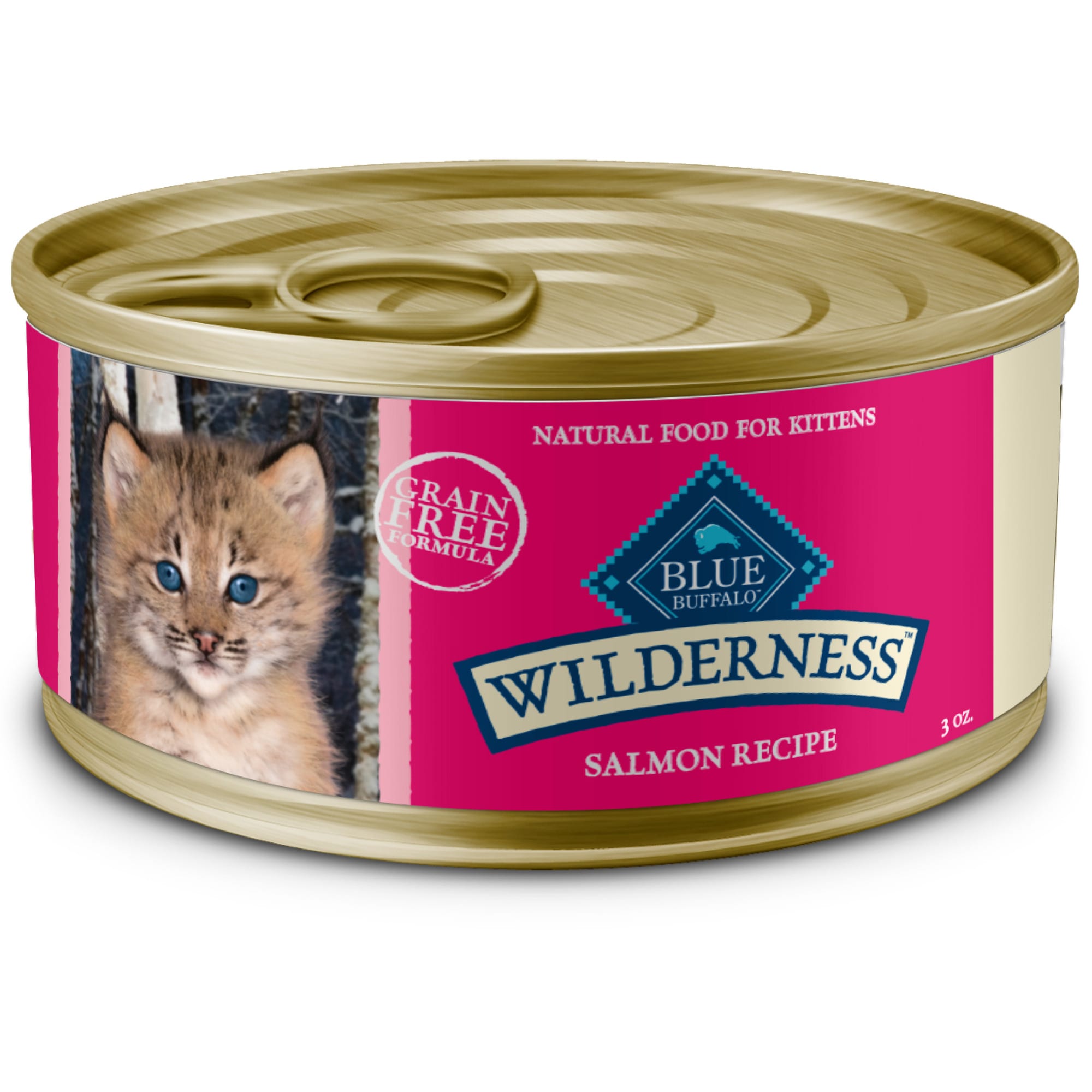 Blue Buffalo Blue Wilderness Kitten Salmon Recipe Wet Cat Food 3 oz. Case of 24