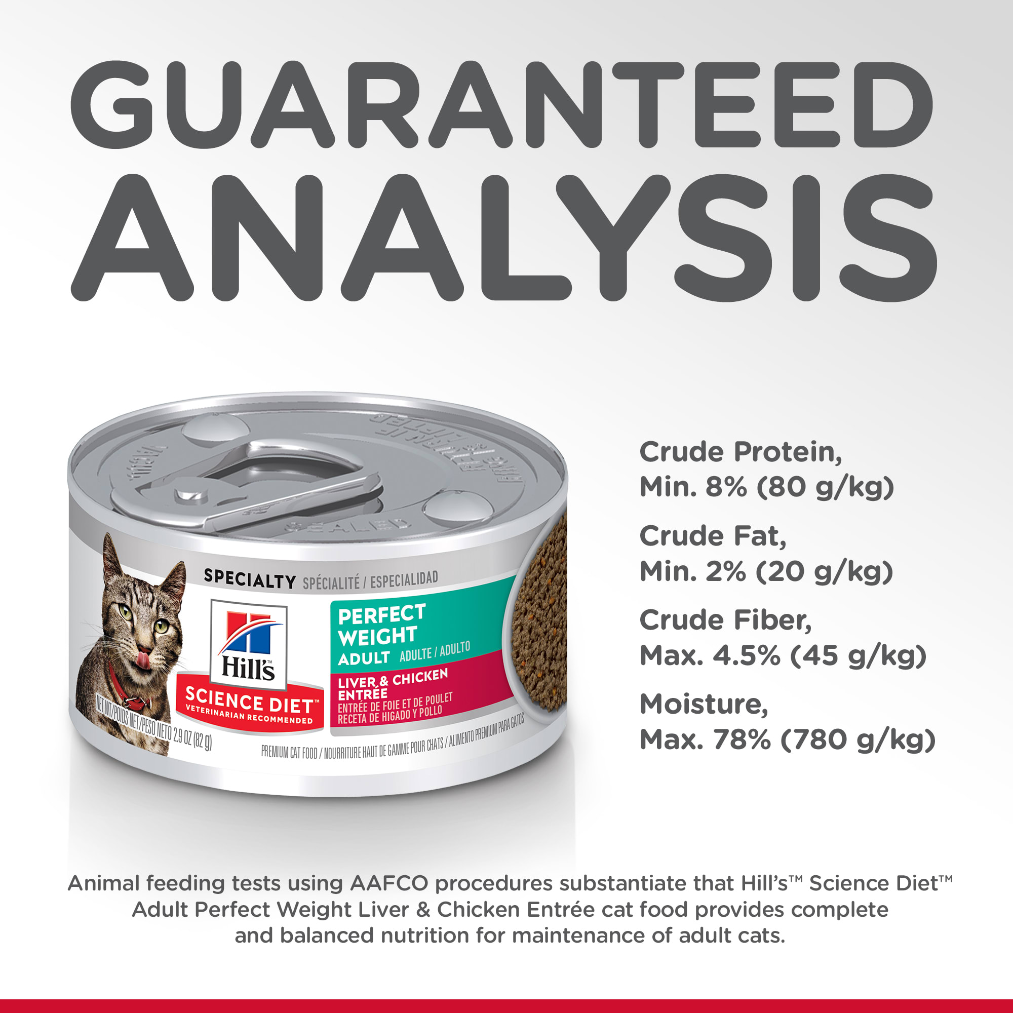 Hill s Science Diet Perfect Weight Chicken Liver Canned Cat Food 2.9 oz Case of 24