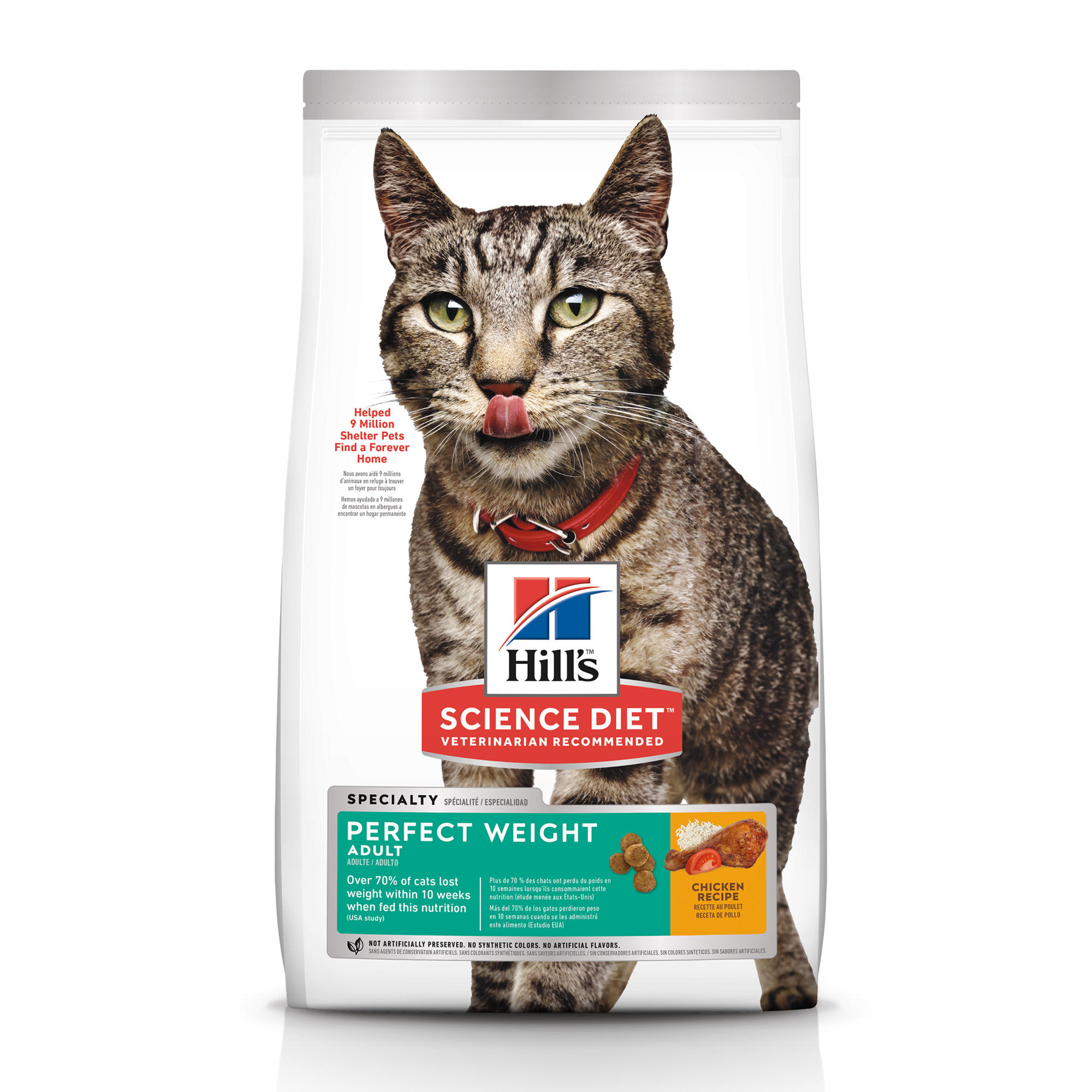 Hill's Science Diet Adult Perfect Weight Chicken Recipe Dry Cat Food, 3
