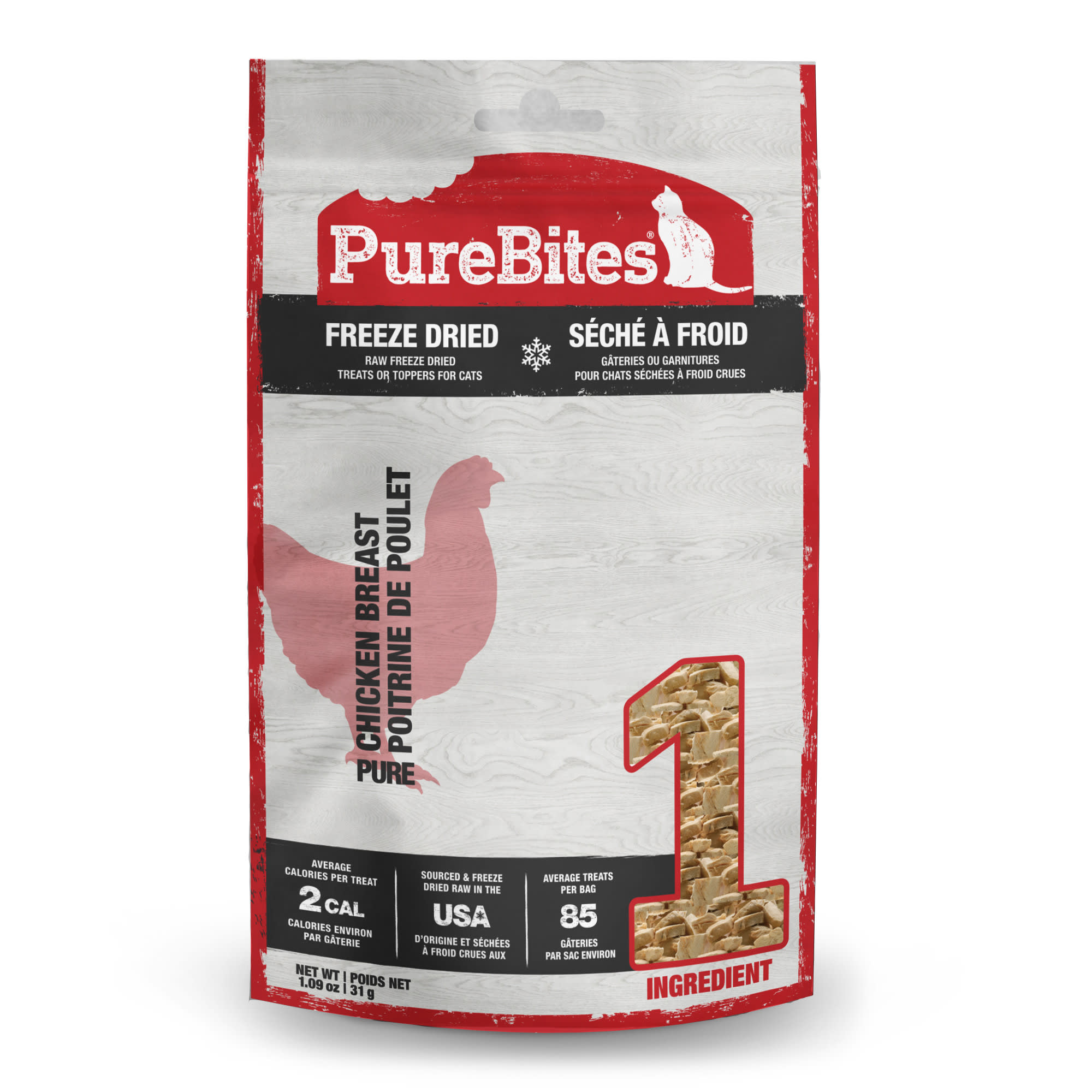 PureBites Freeze Dried Chicken Breast Cat Treats, 1.09 oz.