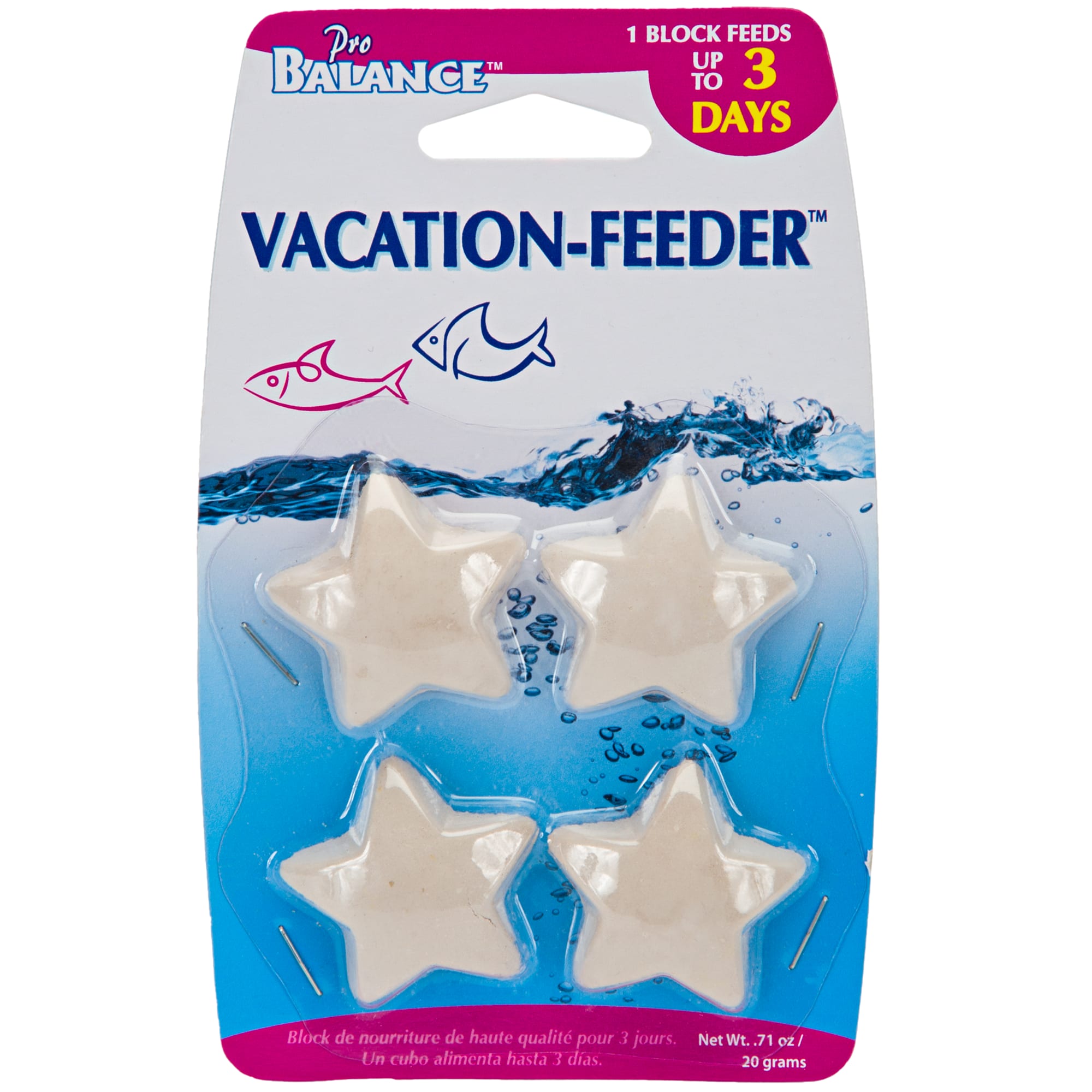 Penn Plax Star Vacation Fish Feeder 4 Pack 1 oz