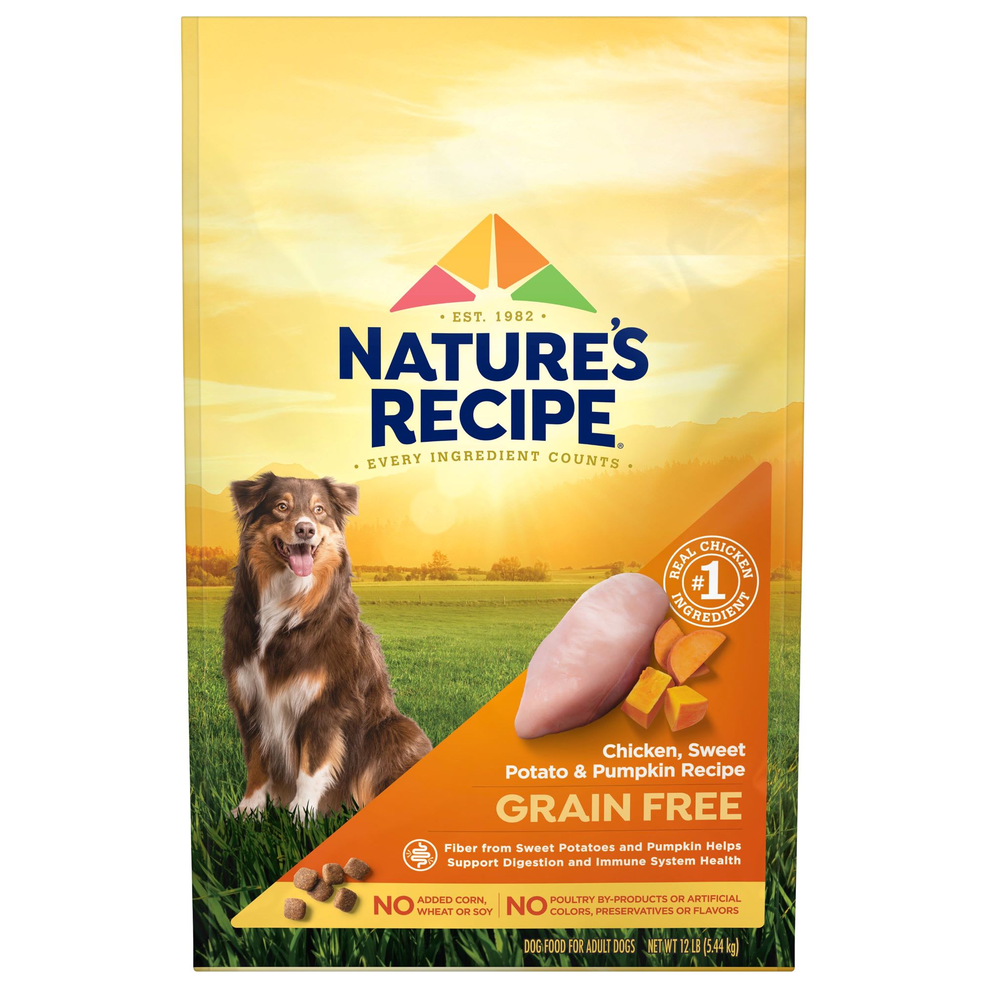 Nature s Recipe Grain Free Chicken Sweet Potato Pumpkin Dry Dog Food 12 lbs