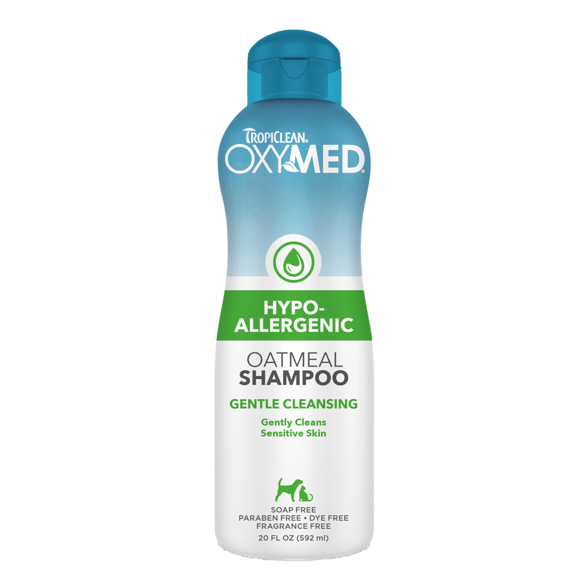 Svin person bue TropiClean OxyMed Hypo-Allergenic Oatmeal Pet Shampoo, 20 fl. oz. | Petco