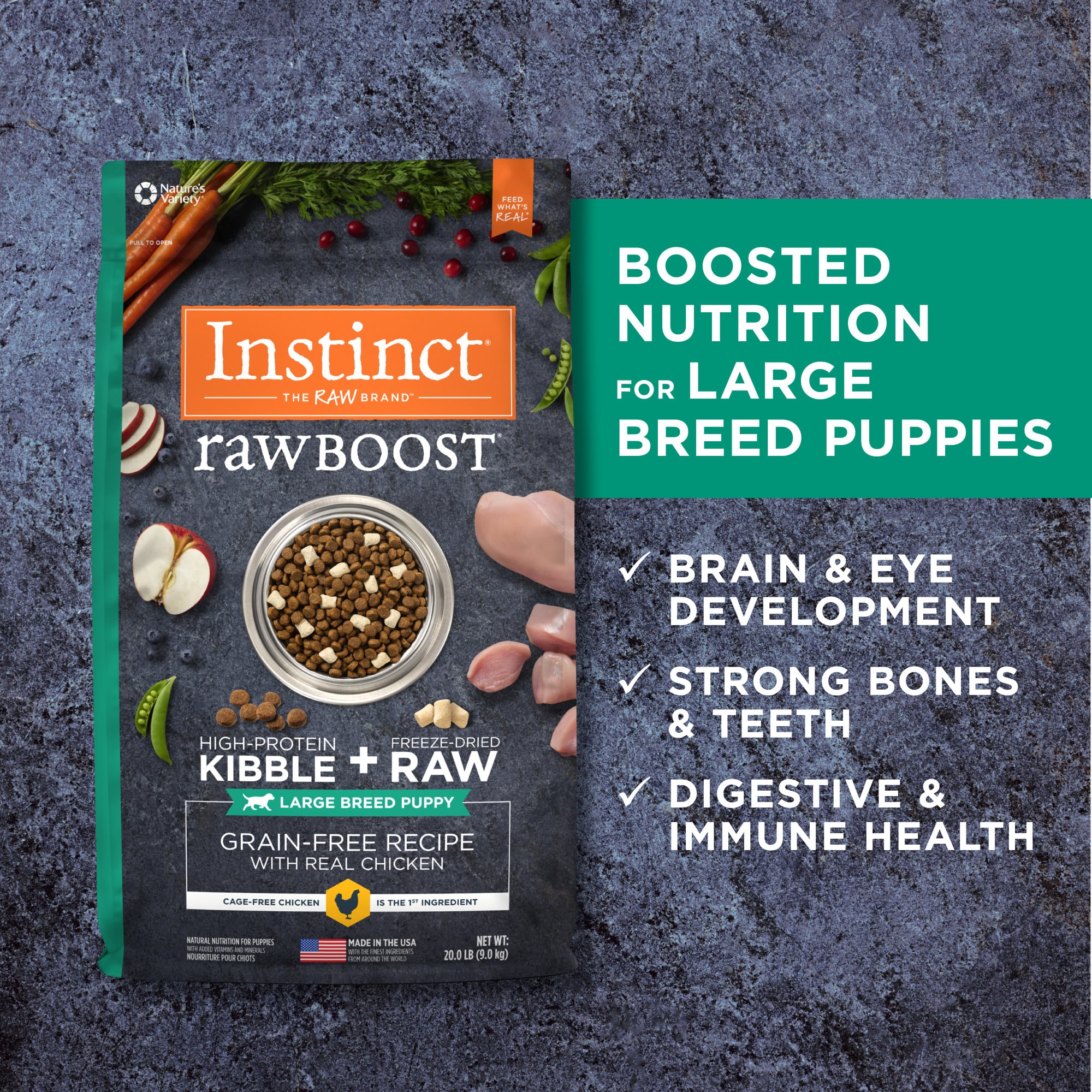 Instinct dog food hot sale large breed puppy