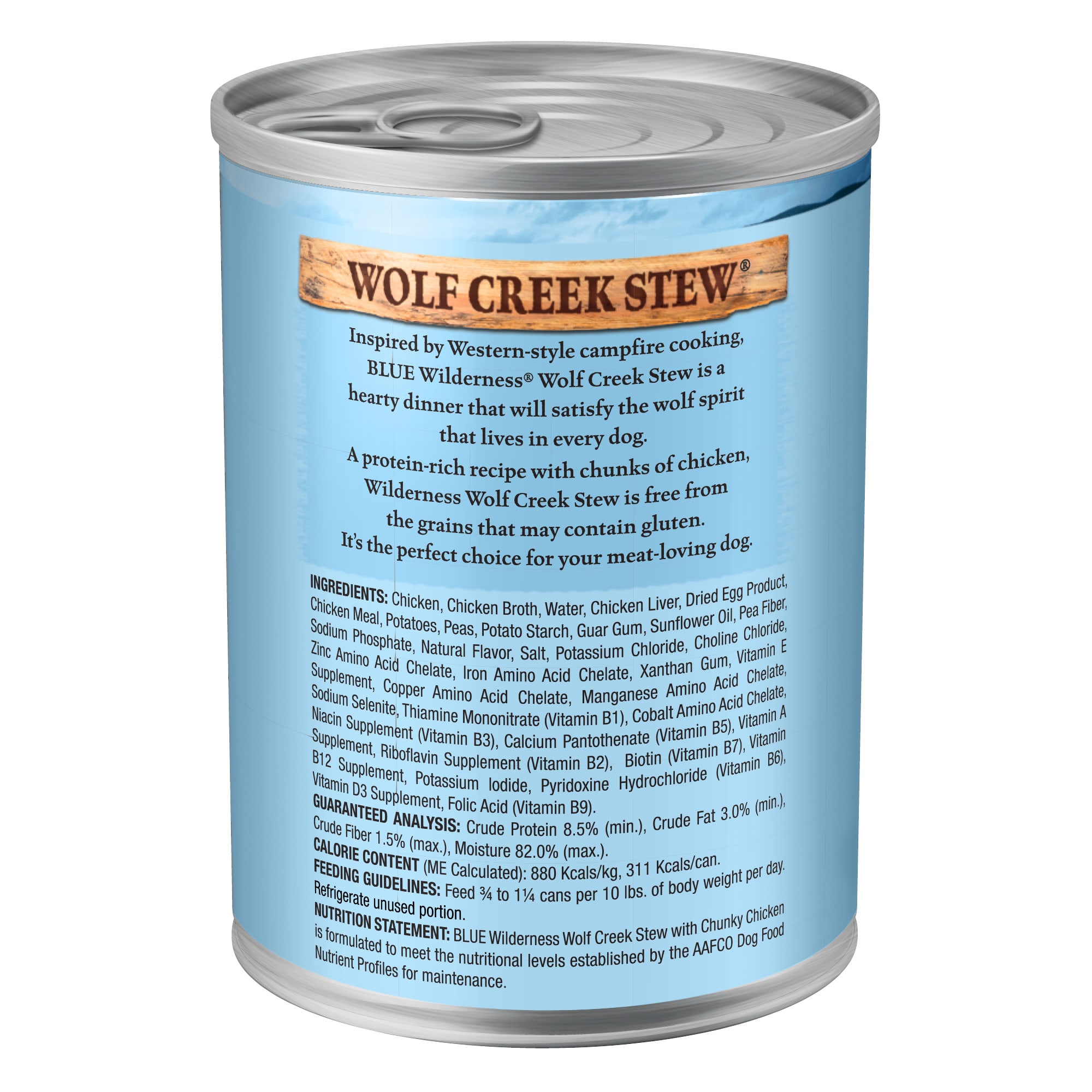 Blue wilderness wolf creek stew sale