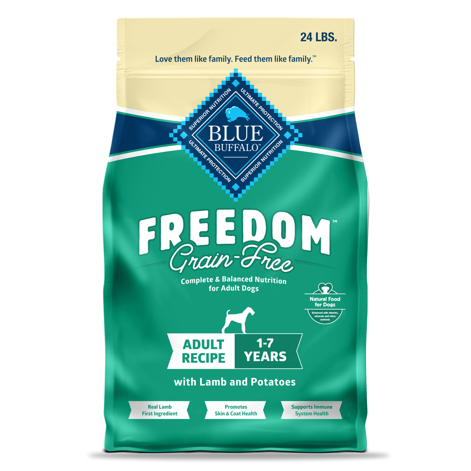 Blue Buffalo Freedom Natural Grain Free Chicken Potatoes Adult Dry Dog Food 24 lbs. Petco