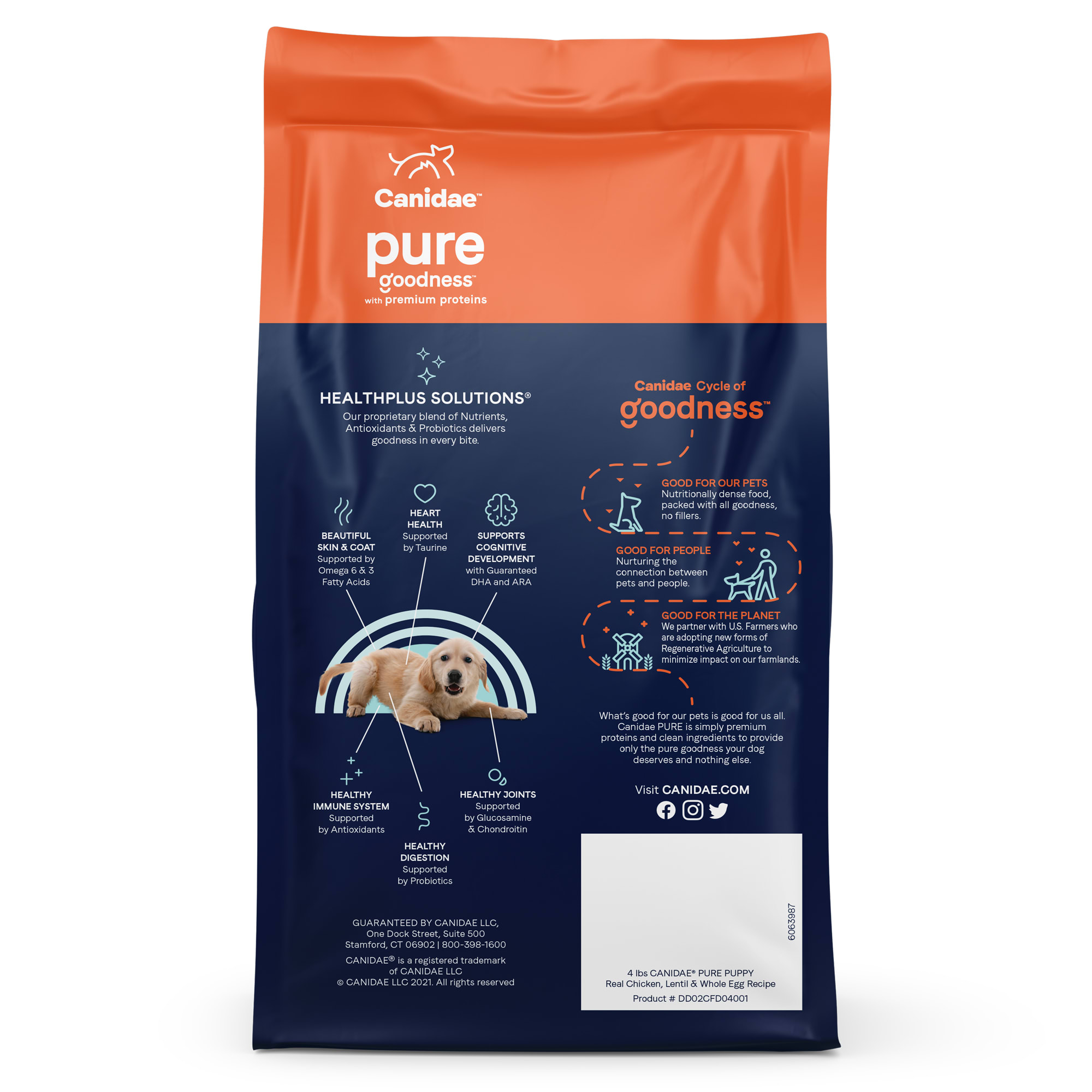 Canidae Pure Puppy Real Chicken Lentil Whole Egg Recipe Dry Dog