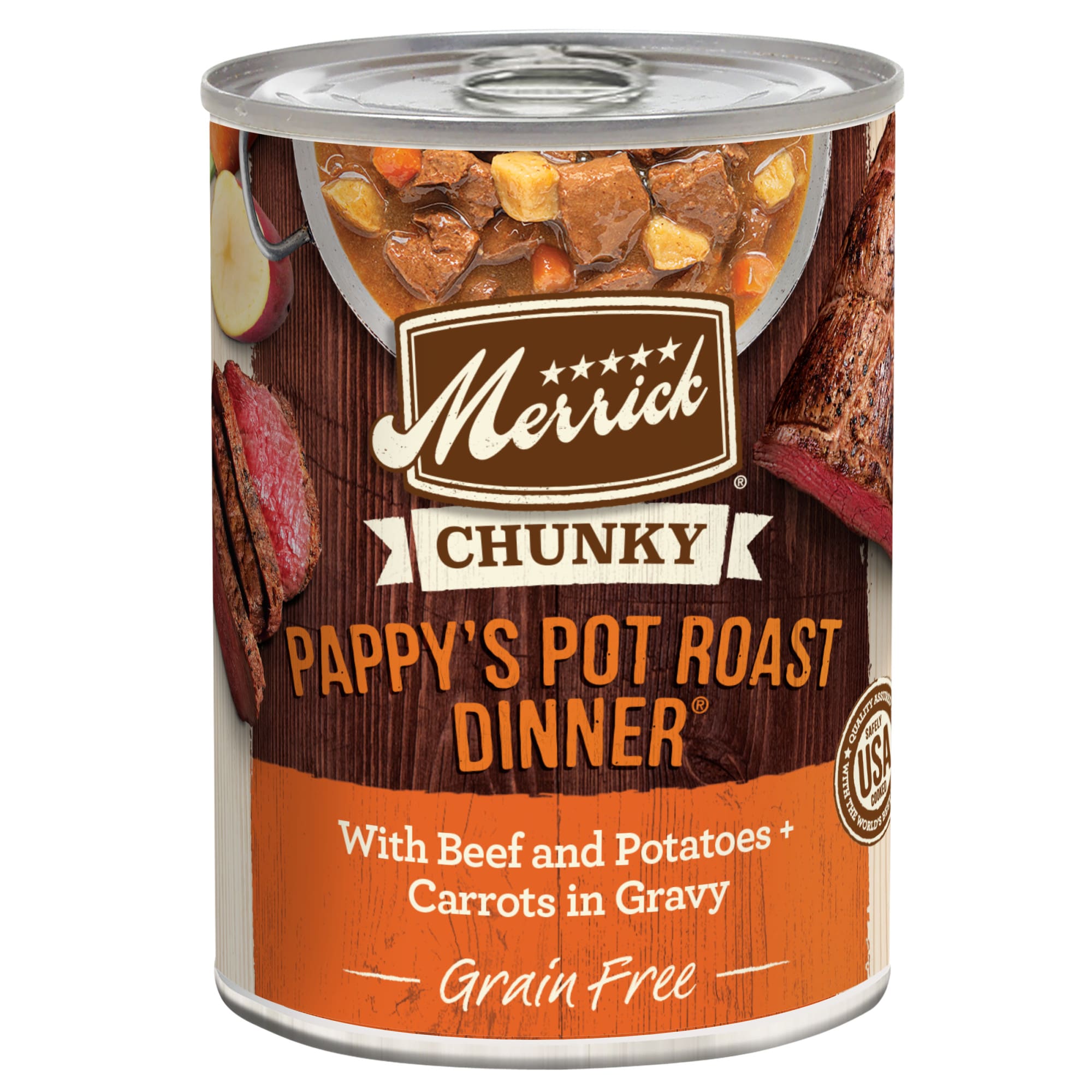 Merrick Grain Free Chunky Pappy s Pot Roast Dinner Canned Dog Food