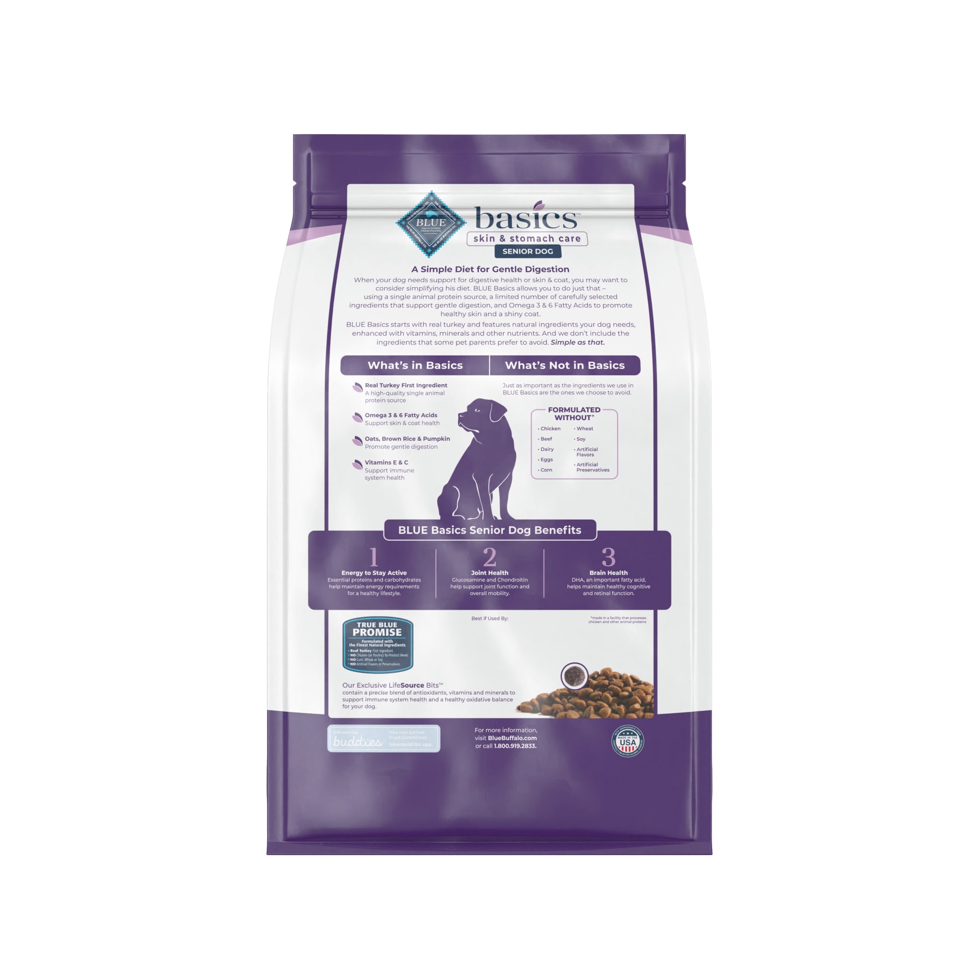 Blue buffalo basics sales senior dog food