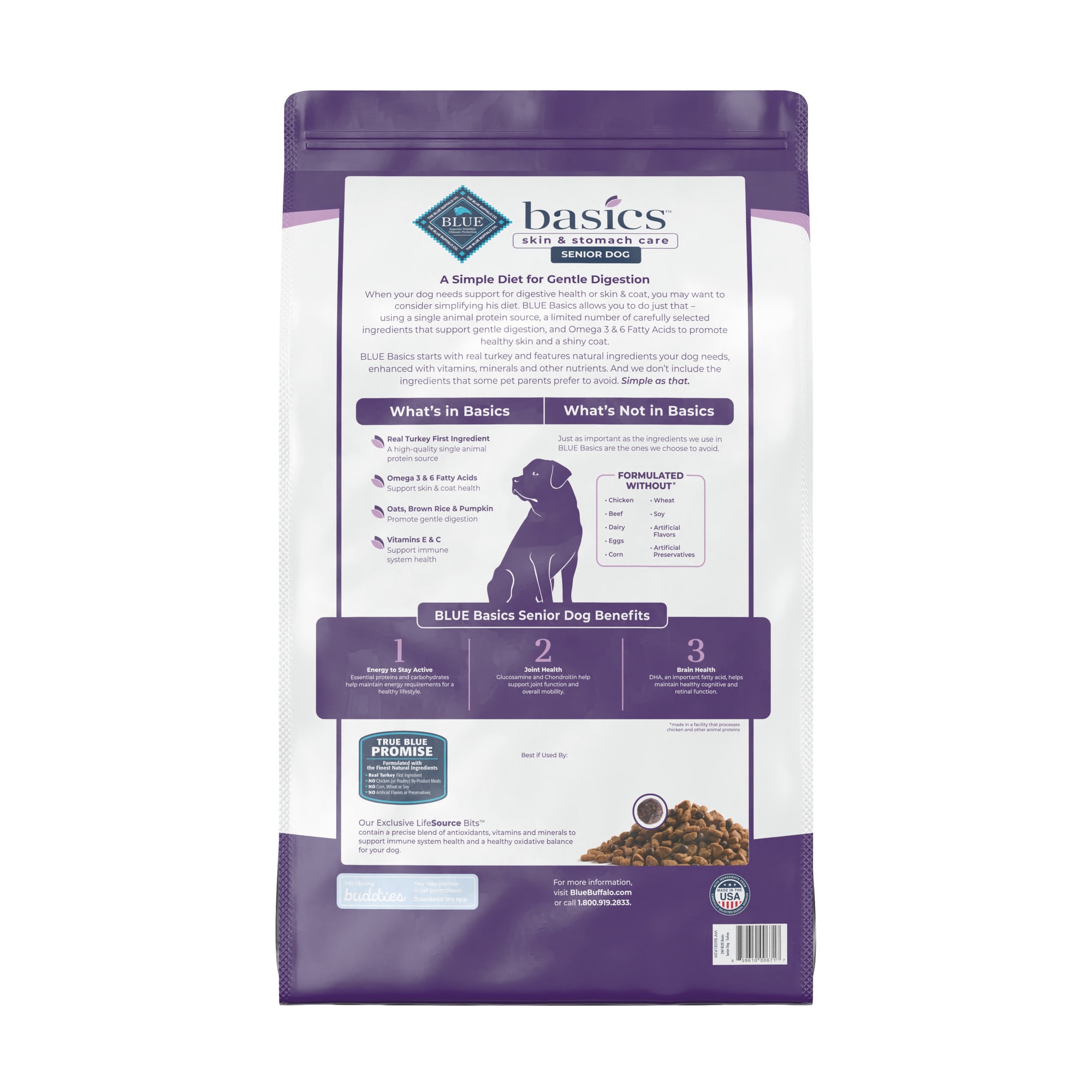 Blue basics store senior dog food