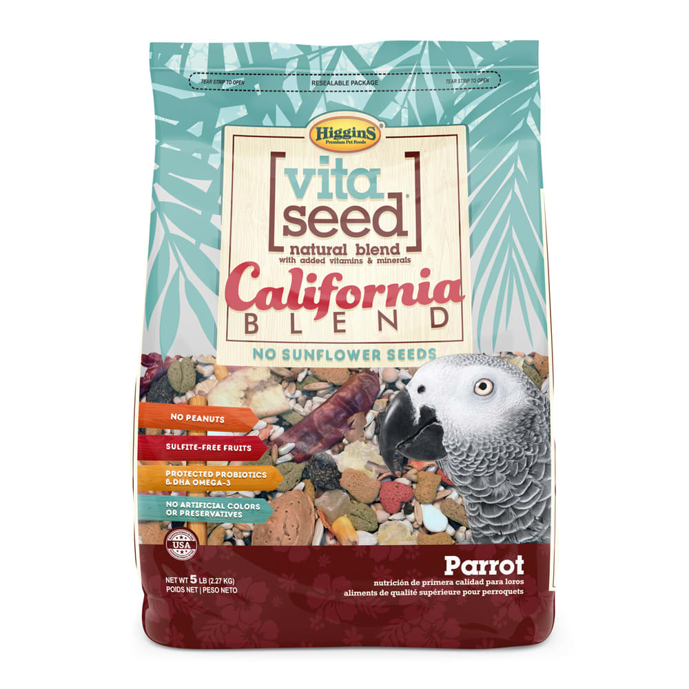 5 lbs. Higgins Vita Seed California Blend Parrot Food Free Shipping New 
