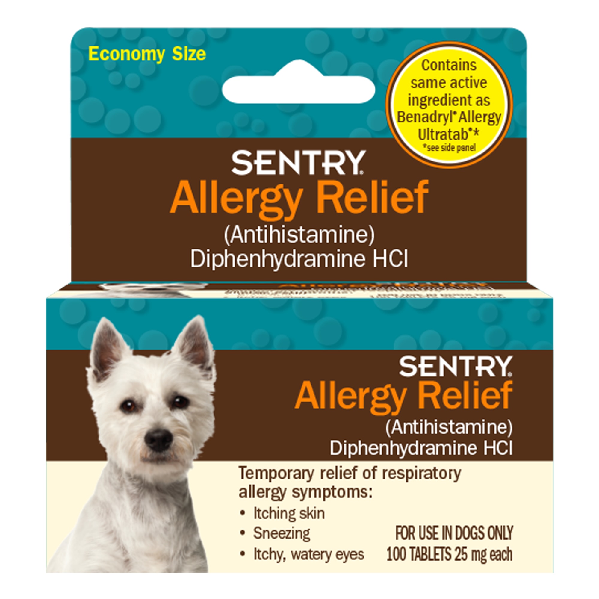 Sentry Allergy Relief Dog Tablets 100 Count Petco