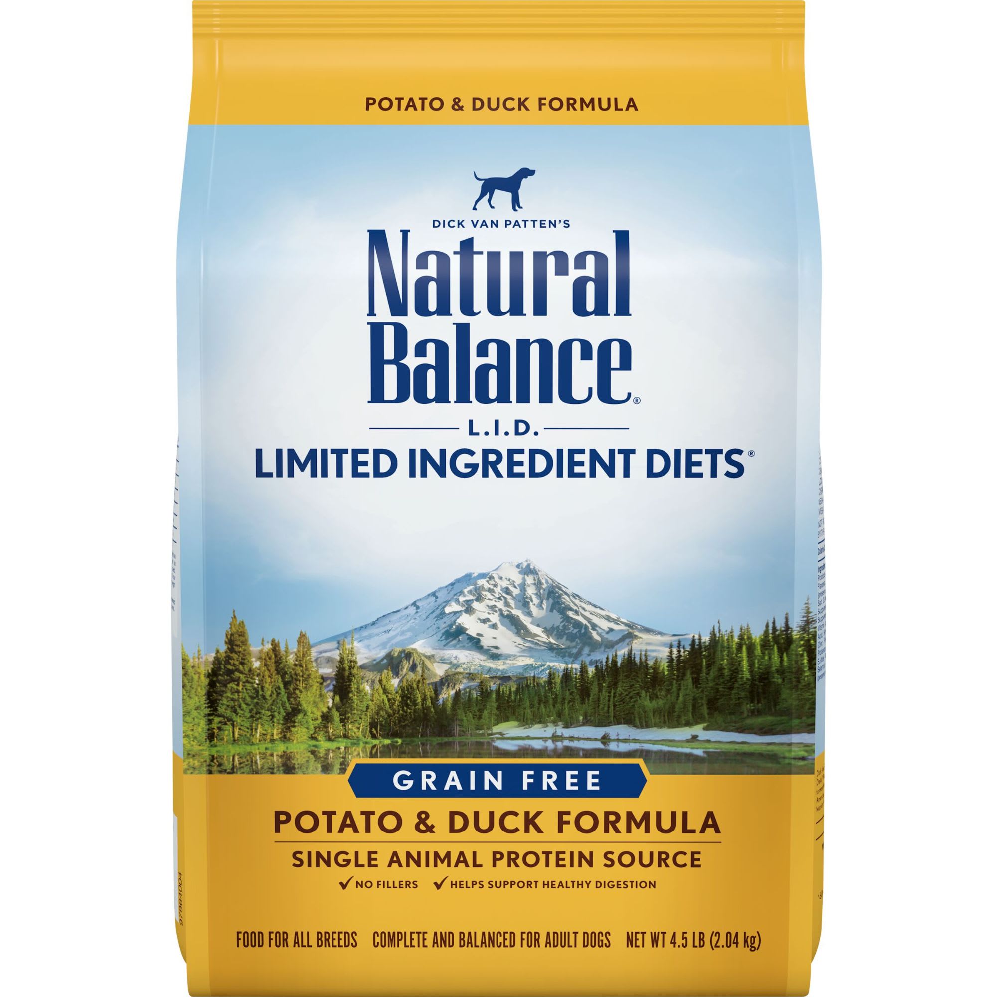 UPC 723633420662 Dick Van Patten's Natural Balance Lid Potato and Duck Formula Dry Dog Food, 4