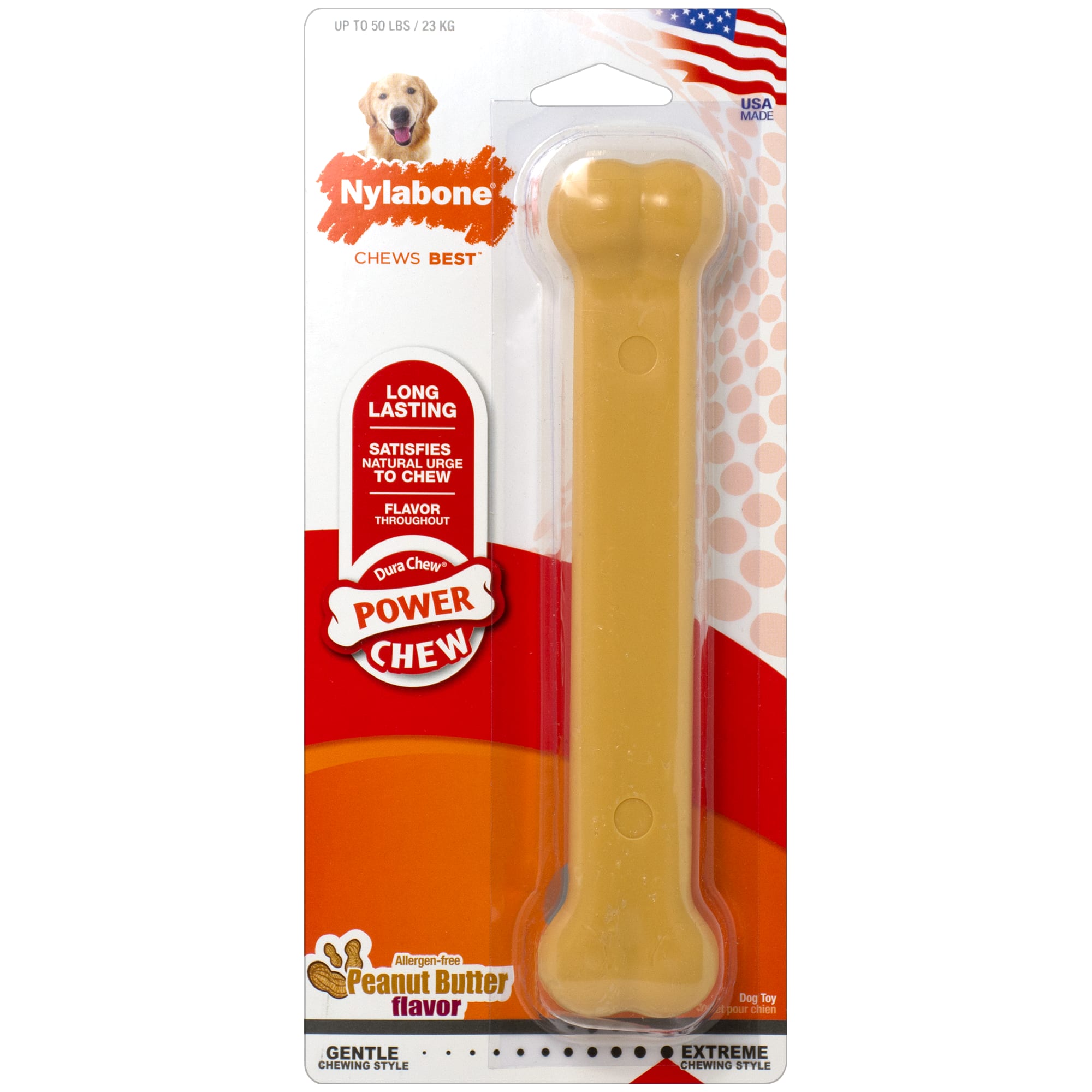 Nylabone Dura Chew Peanut Butter Chew Toy, Giant