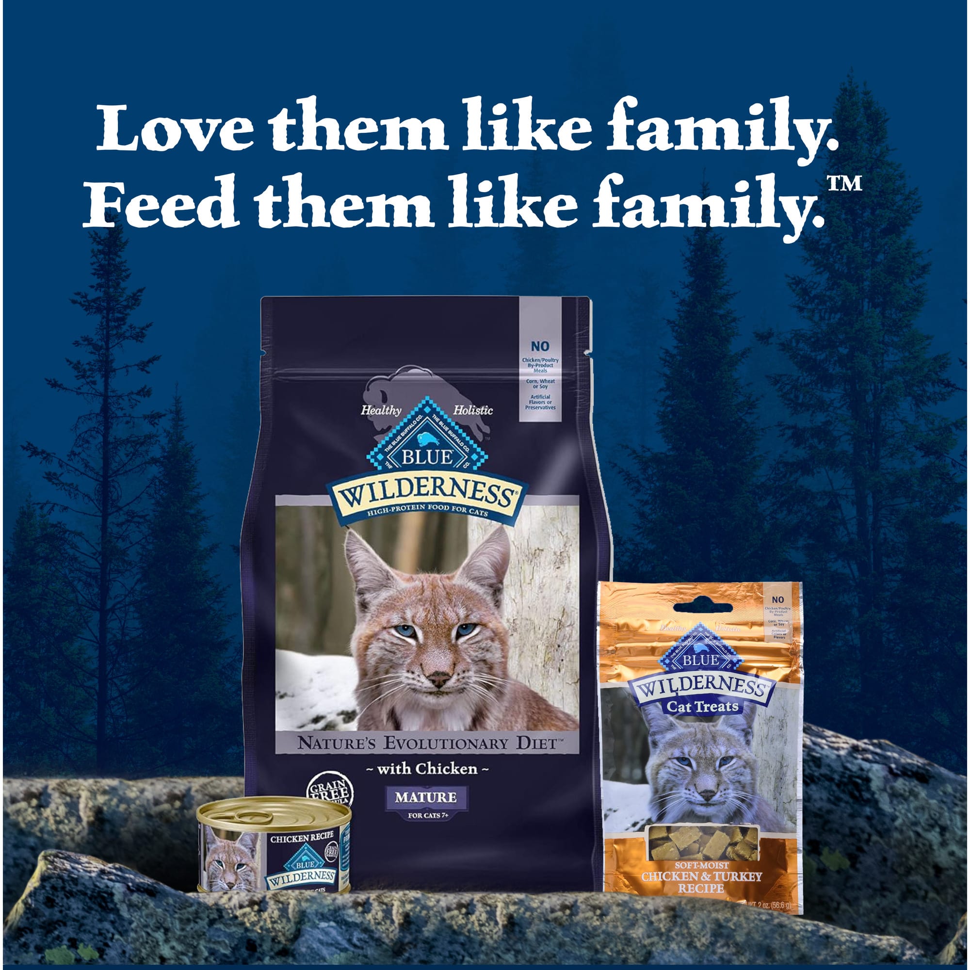 Blue Buffalo Wilderness High-Protein Grain-Free Chicken Cat Food 7+, 5.5  oz, 24 Ct. | Petco