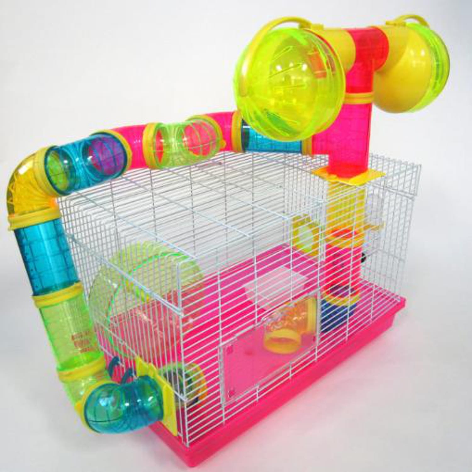 YML Tubed Hamster Cage in Pink