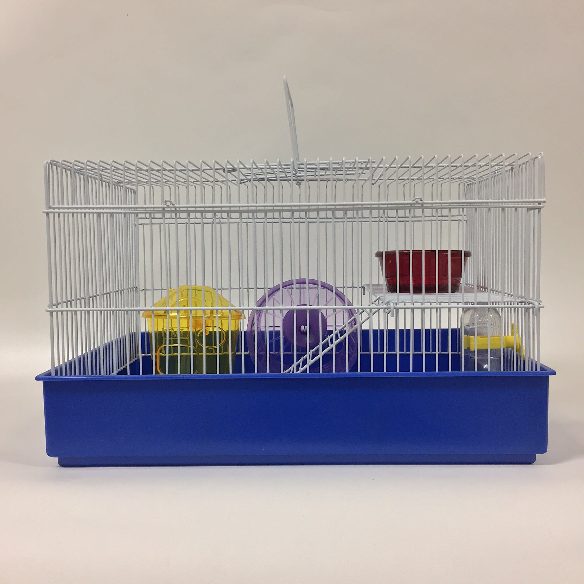 Yml 2 Level Blue Hamster Cage 15 L X 11 W X 9 5 H Petco