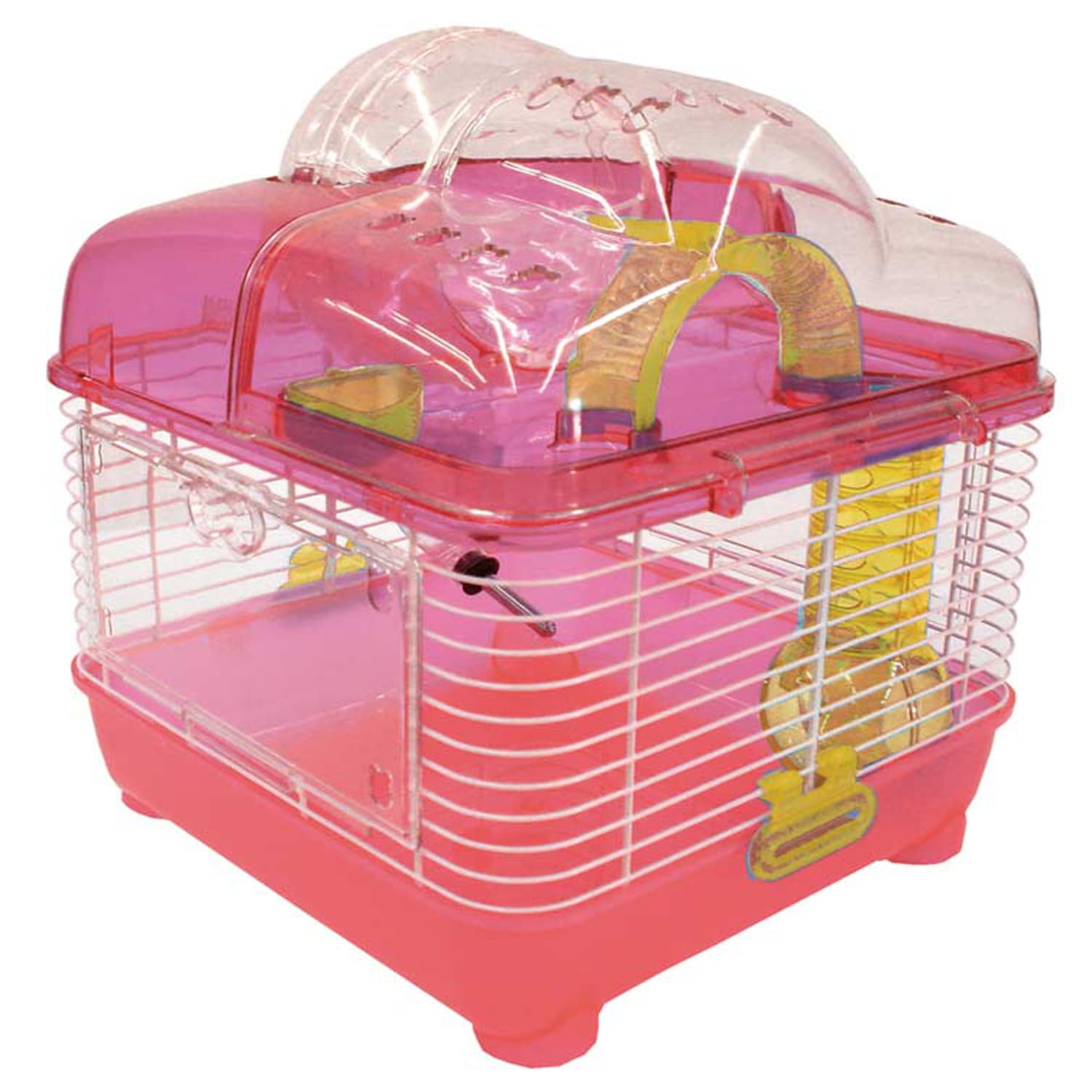 YML Pink Compact Hamster Cage with Accessories Tube