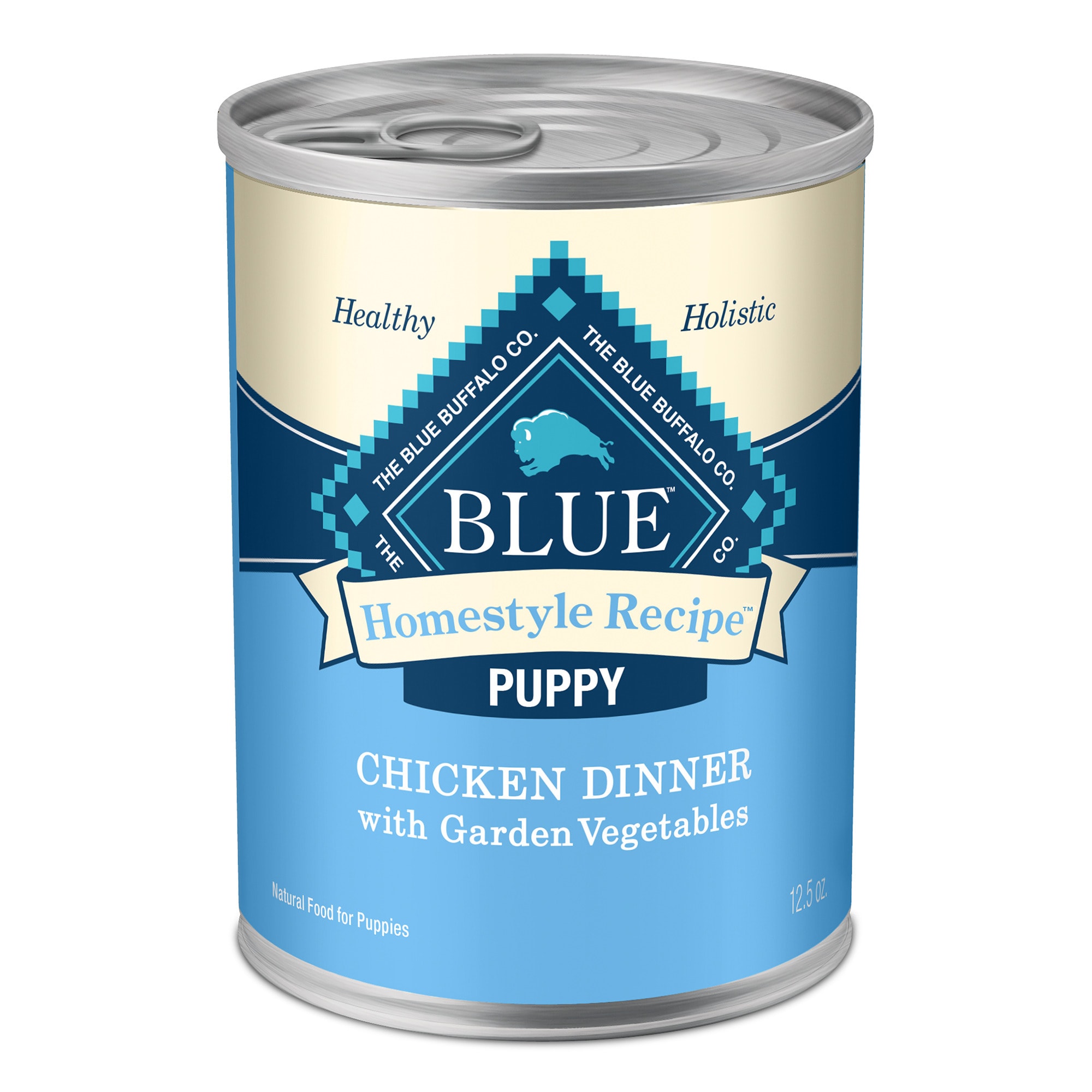 Blue Buffalo Blue Homestyle Recipe Puppy Chicken Dinner with Garden Vegetables Wet Dog Food 12.5 oz. Case of 12