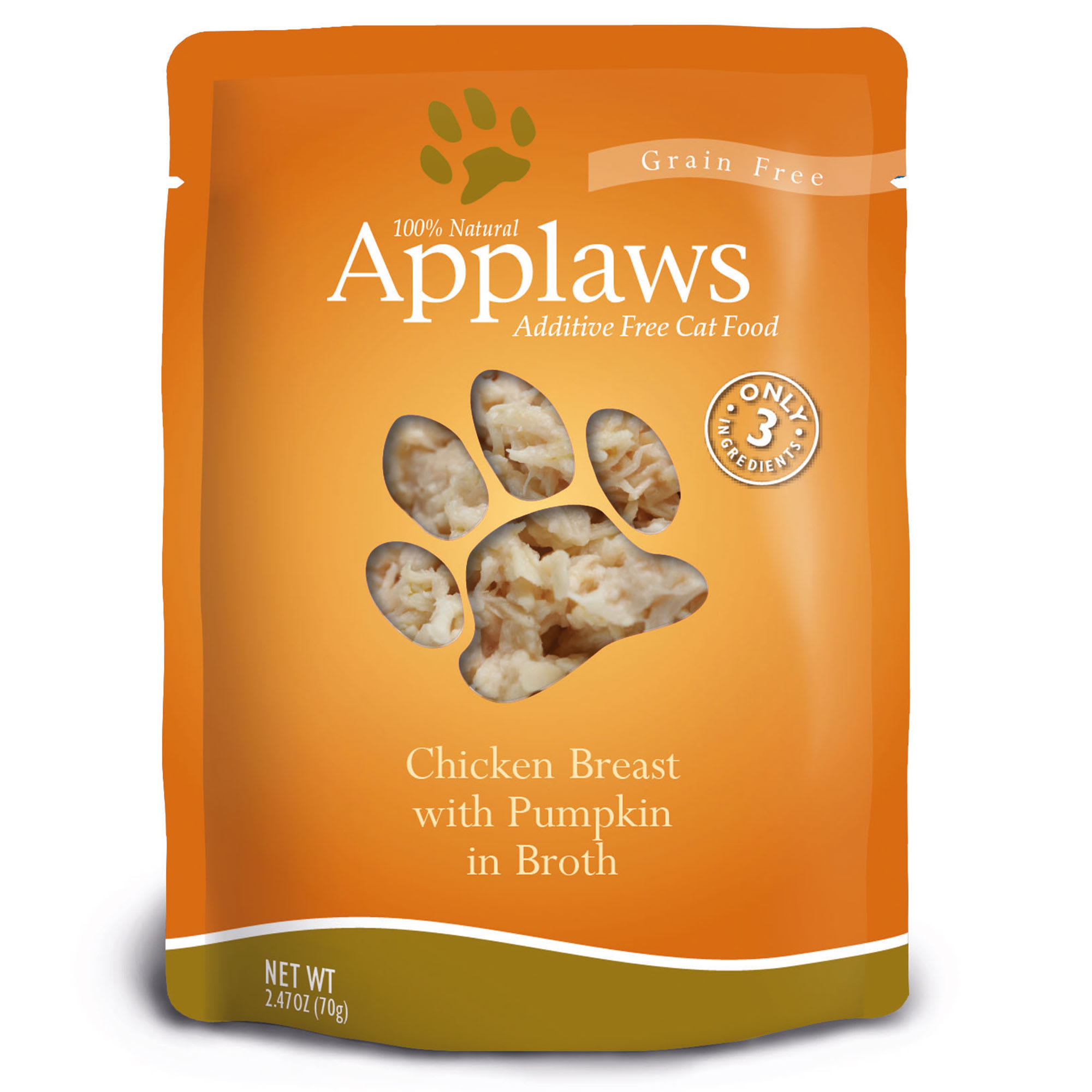 Applaws Chicken Breast With Pumpkin In Broth Pouch Grain Free Cat Food 2 47 Oz Petco