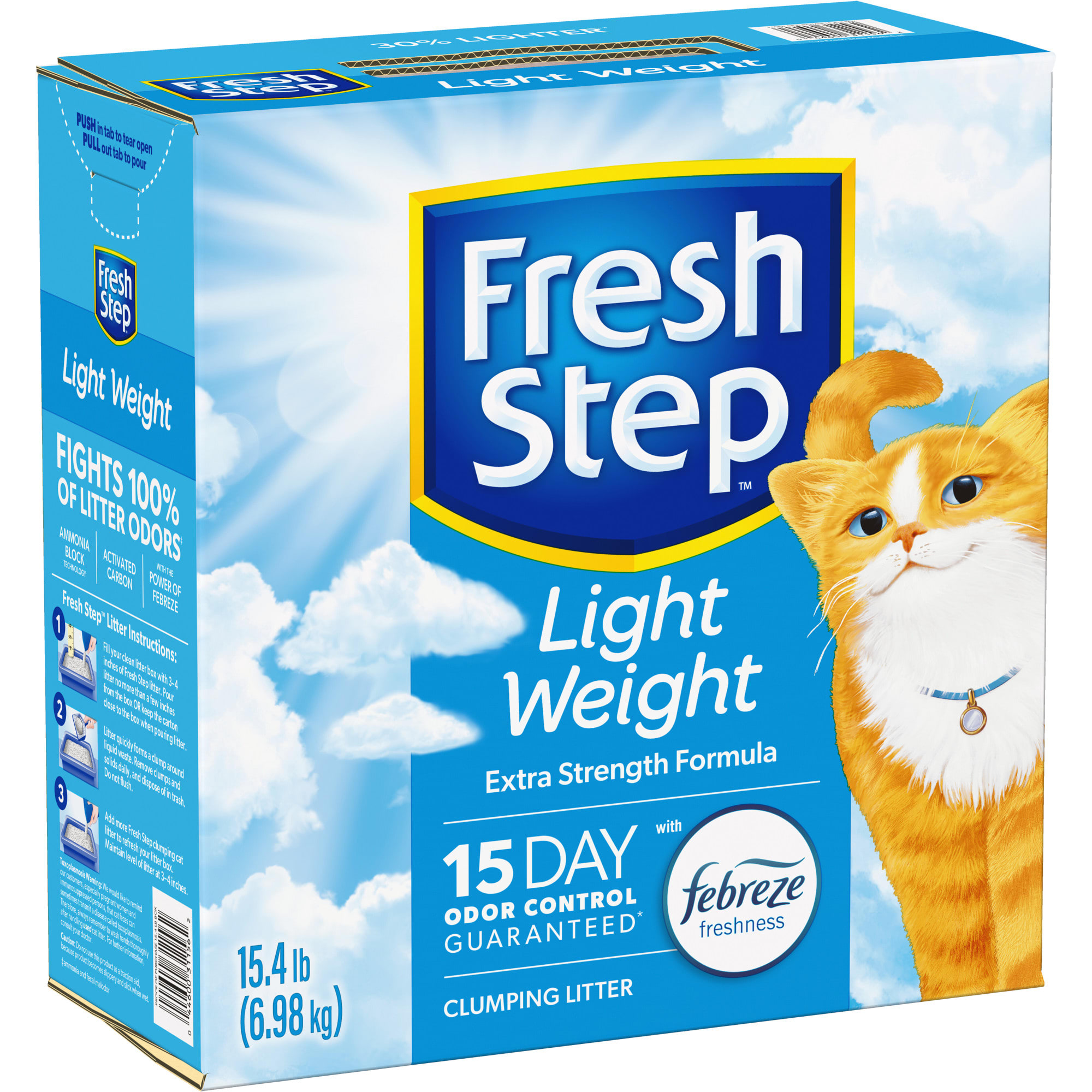 Fresh Step Light Weight Extreme Scented Clumping Cat Litter with Febreze Freshness 15.4 lbs. Petco