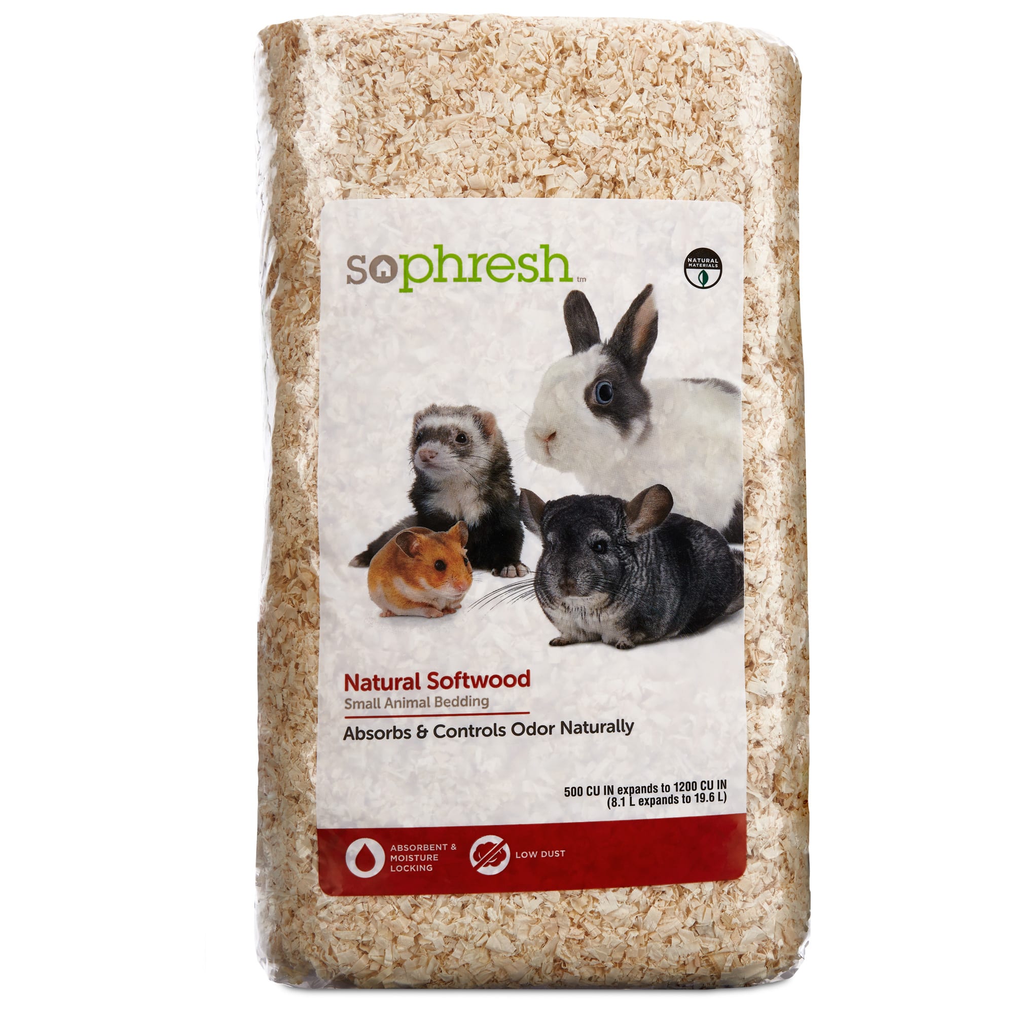 So Phresh Small Pet Soft Paper Animal Bedding w/ Baking Soda Fragrance Free 6L 