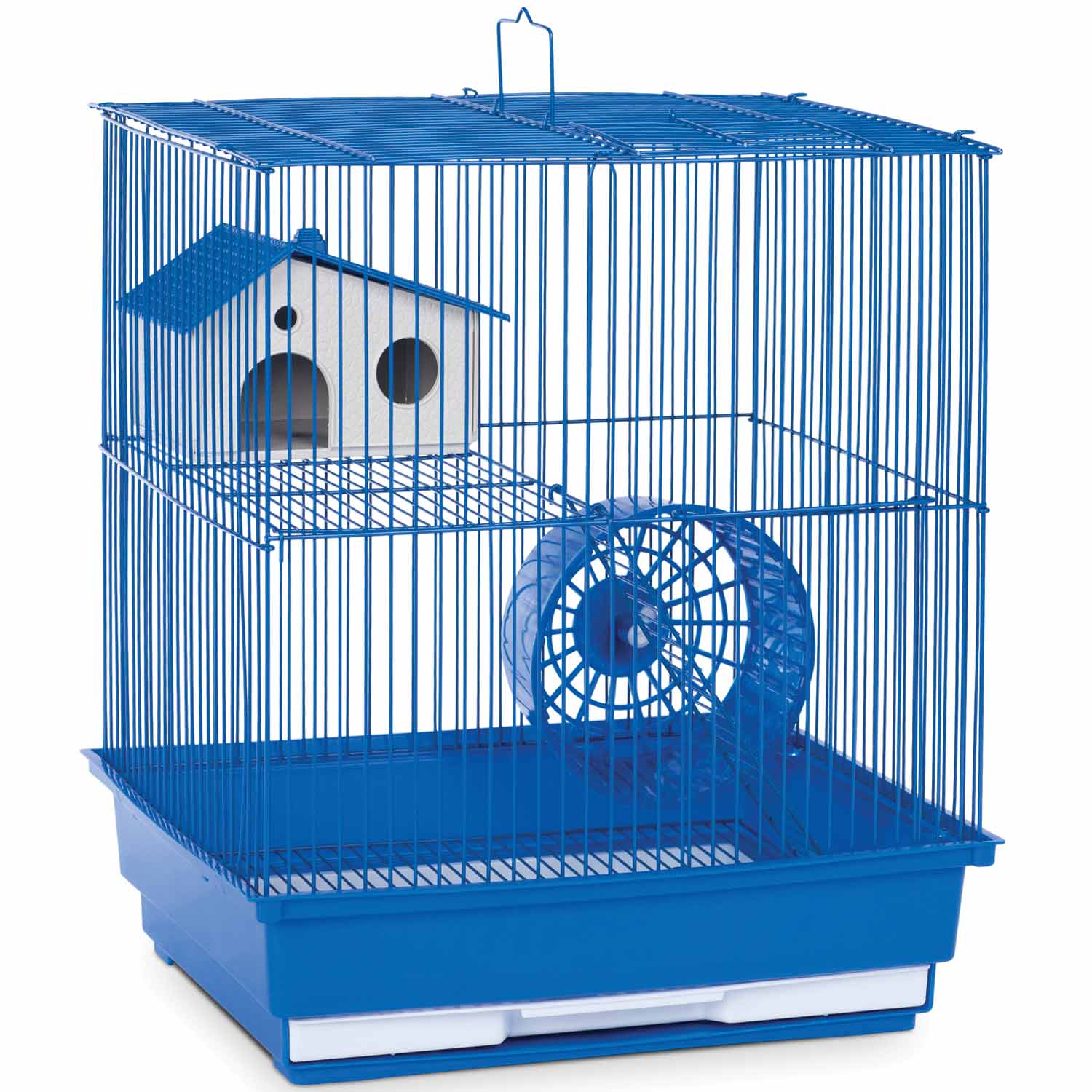 Cage Hamster Fleau - Blauw/Transparent - avec Sol - Portable - Cage Souris  - Cage Rat