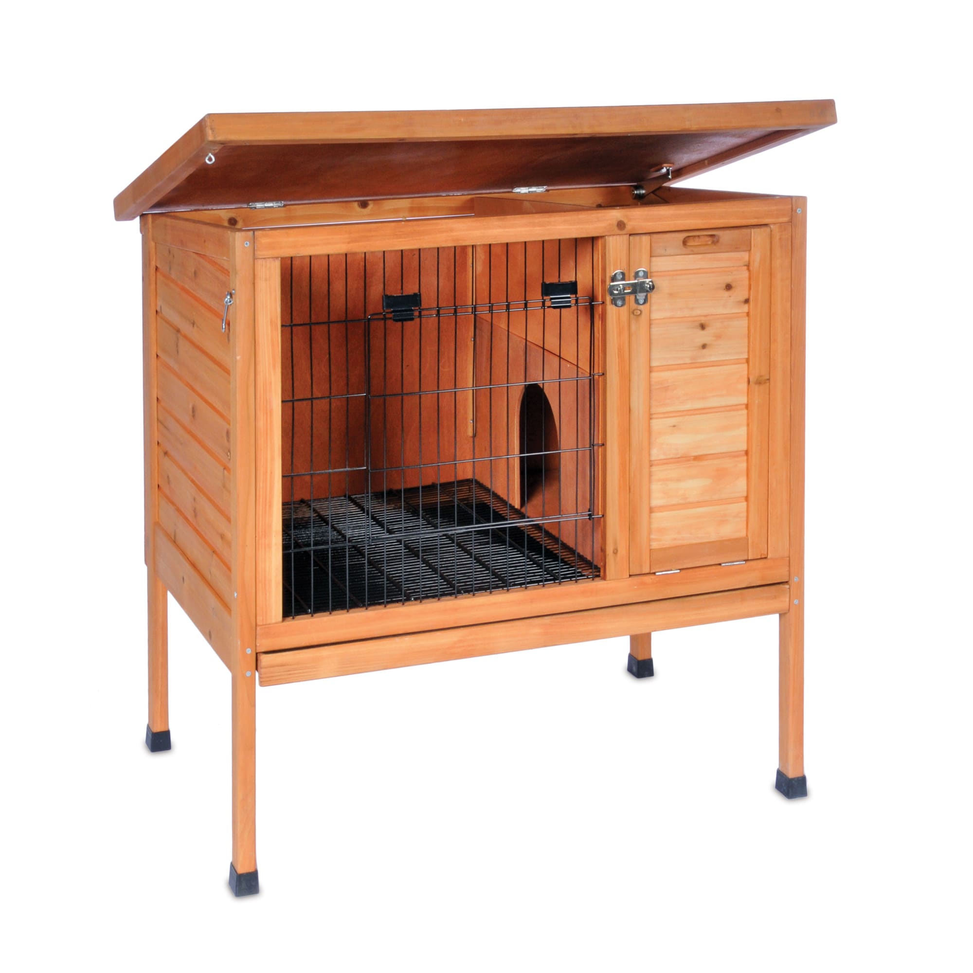 Secure hot sale rabbit hutch