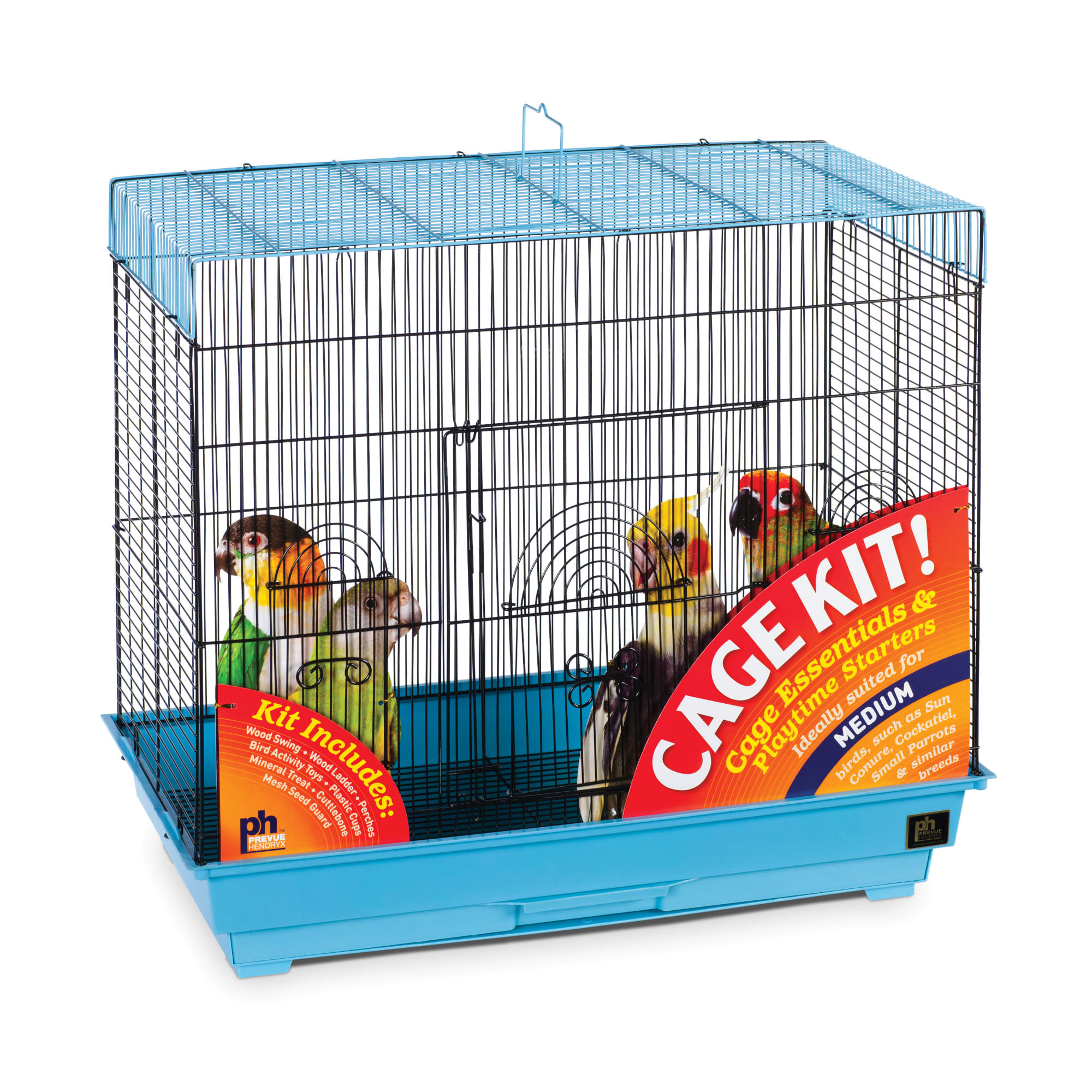 Prevue Hendryx Square Roof Bird Cage Kit - Black - 18 x 14 x 23 – Pet  Life