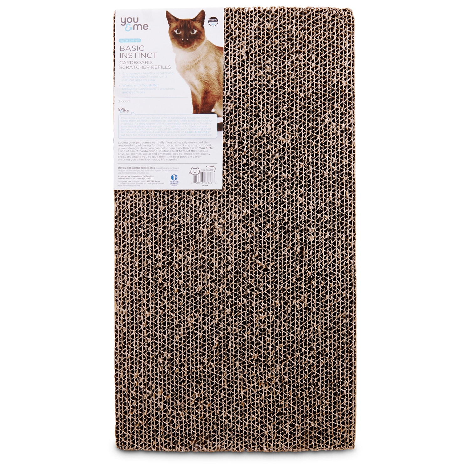 EveryYay Scratchin the Surface Double Wide Cardboard Refills for Cat Scratchers 18 L X 9 W X 1.75 H Pack of 2 Petco