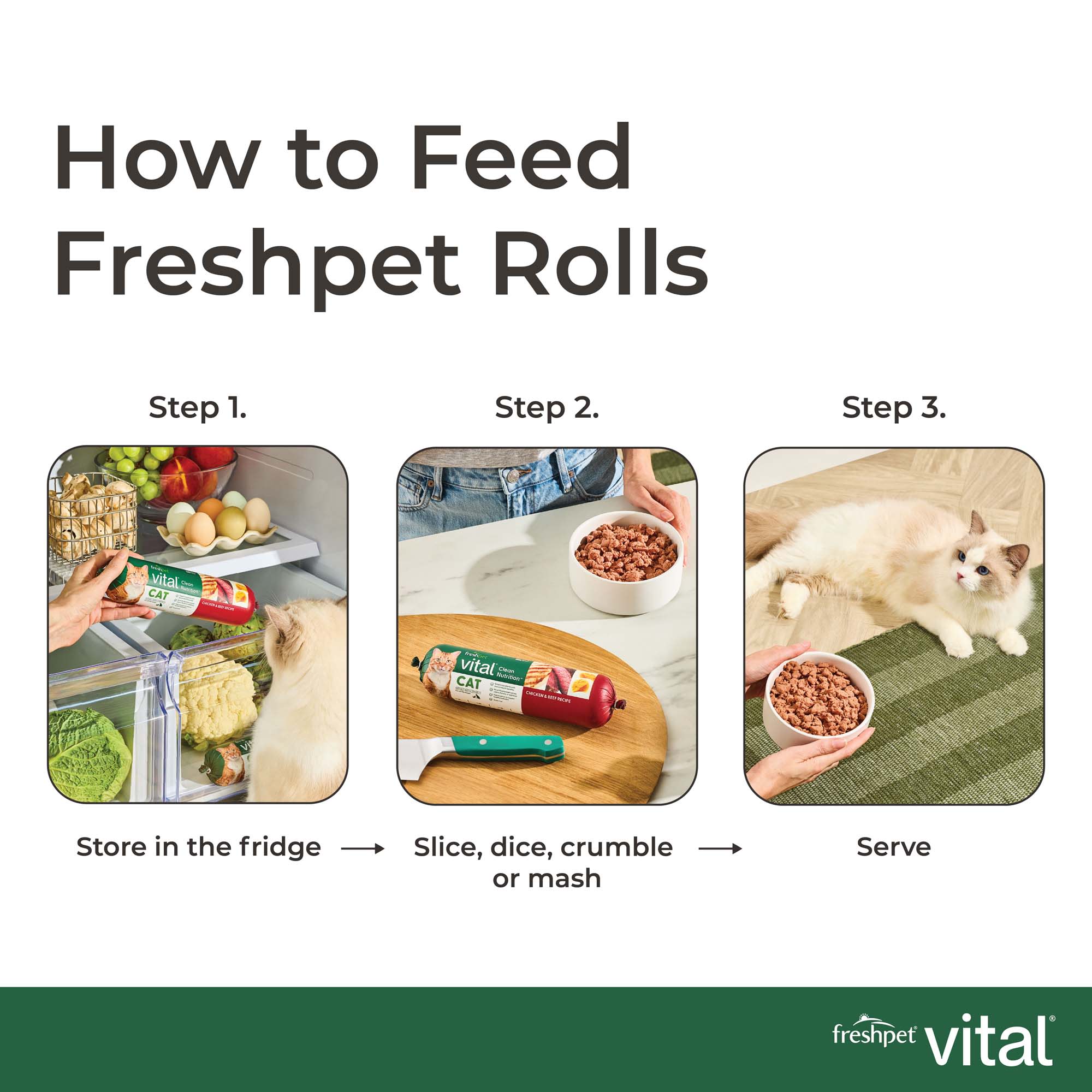 Fresh Vital Chicken Beef Recipe Roll Cat Food, Petco