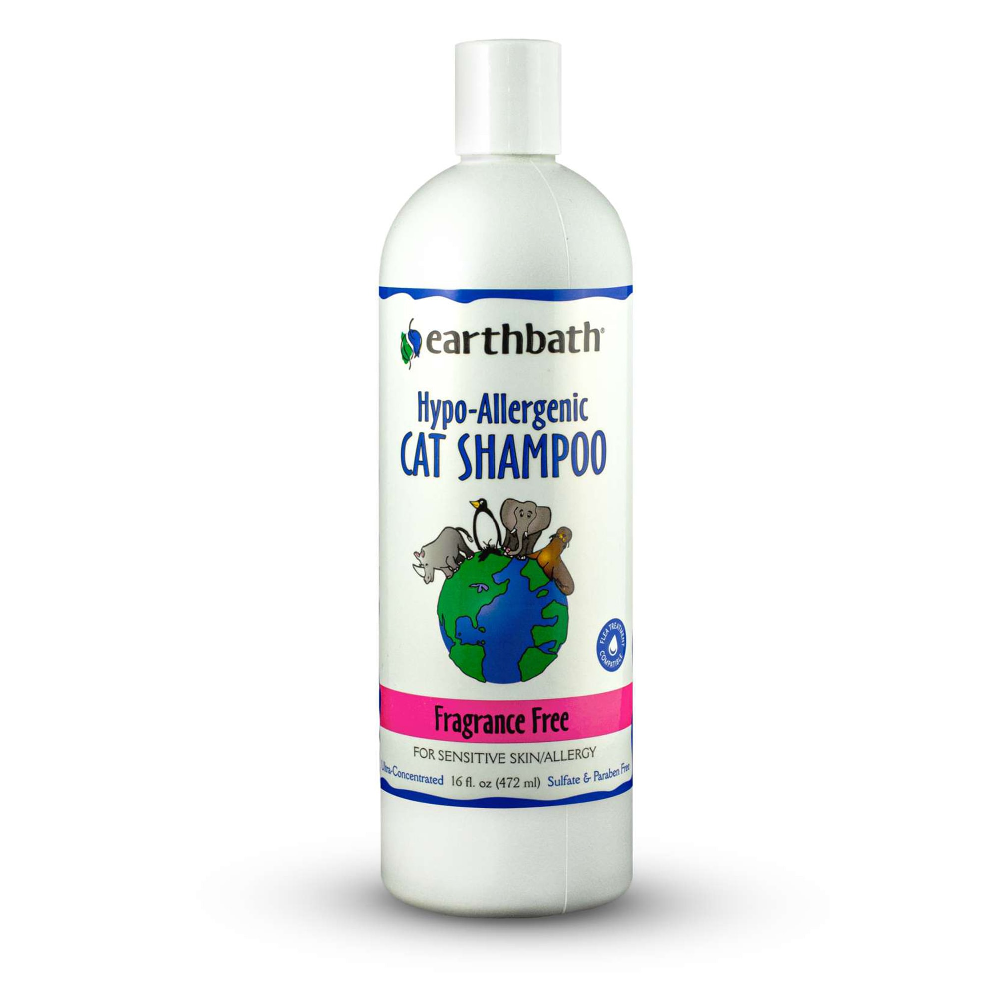 Earthbath Hypo Allergenic Fragrance Free Cat Shampoo 16 fl. oz