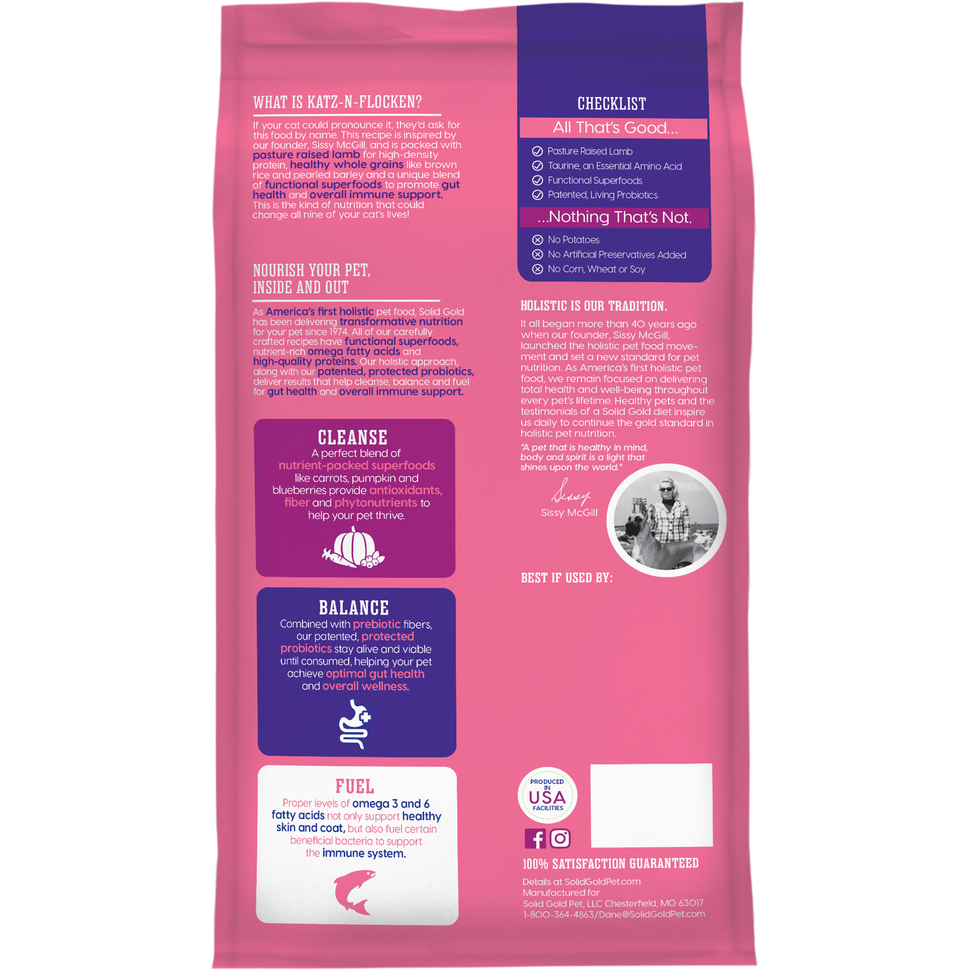 Solid Gold Katz-N-Flocken Lamb & Brown Rice with Pearled Barley