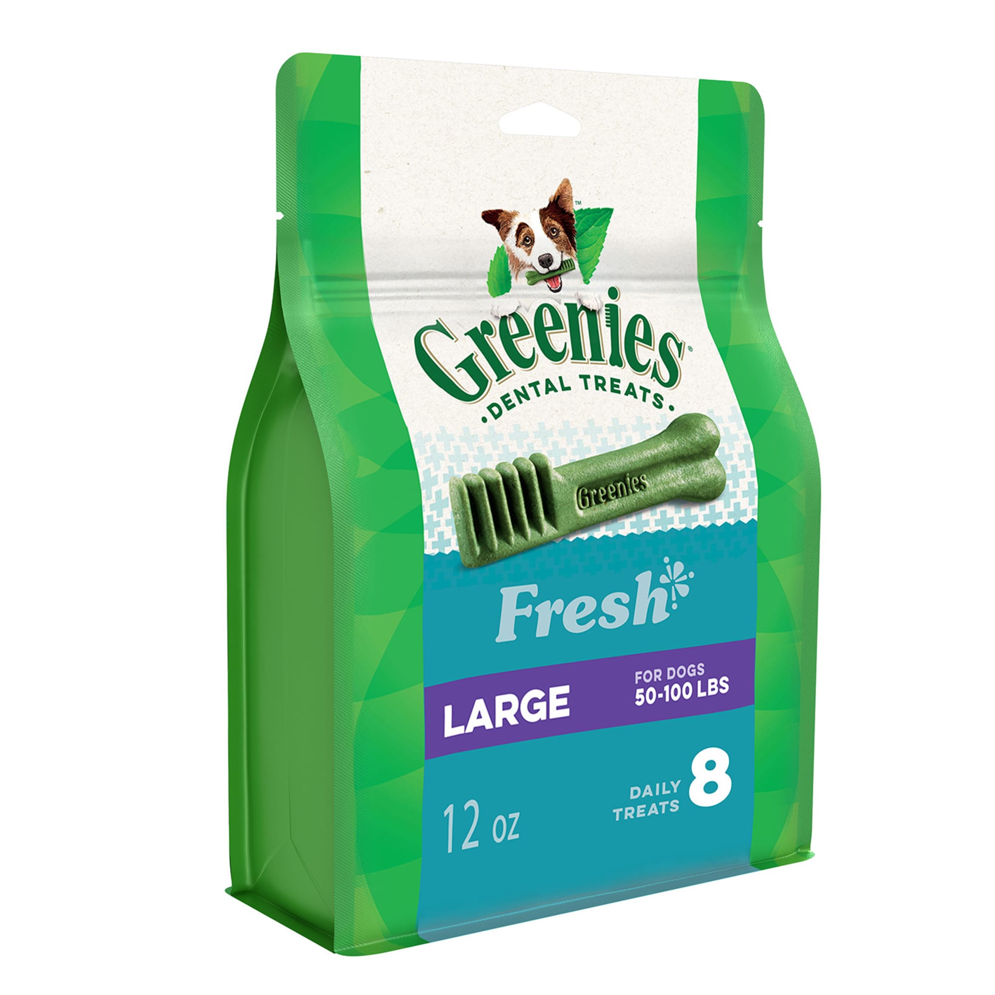 Greenies Fresh Large Dental Dog Treats 12 oz. Count of 8 Petco