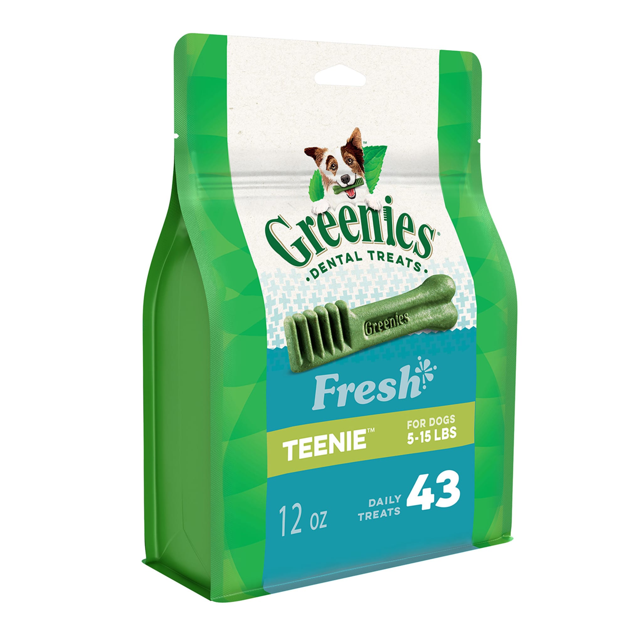 Greenies Fresh Teenie Dental Dog Treats 12 oz. Count of 43