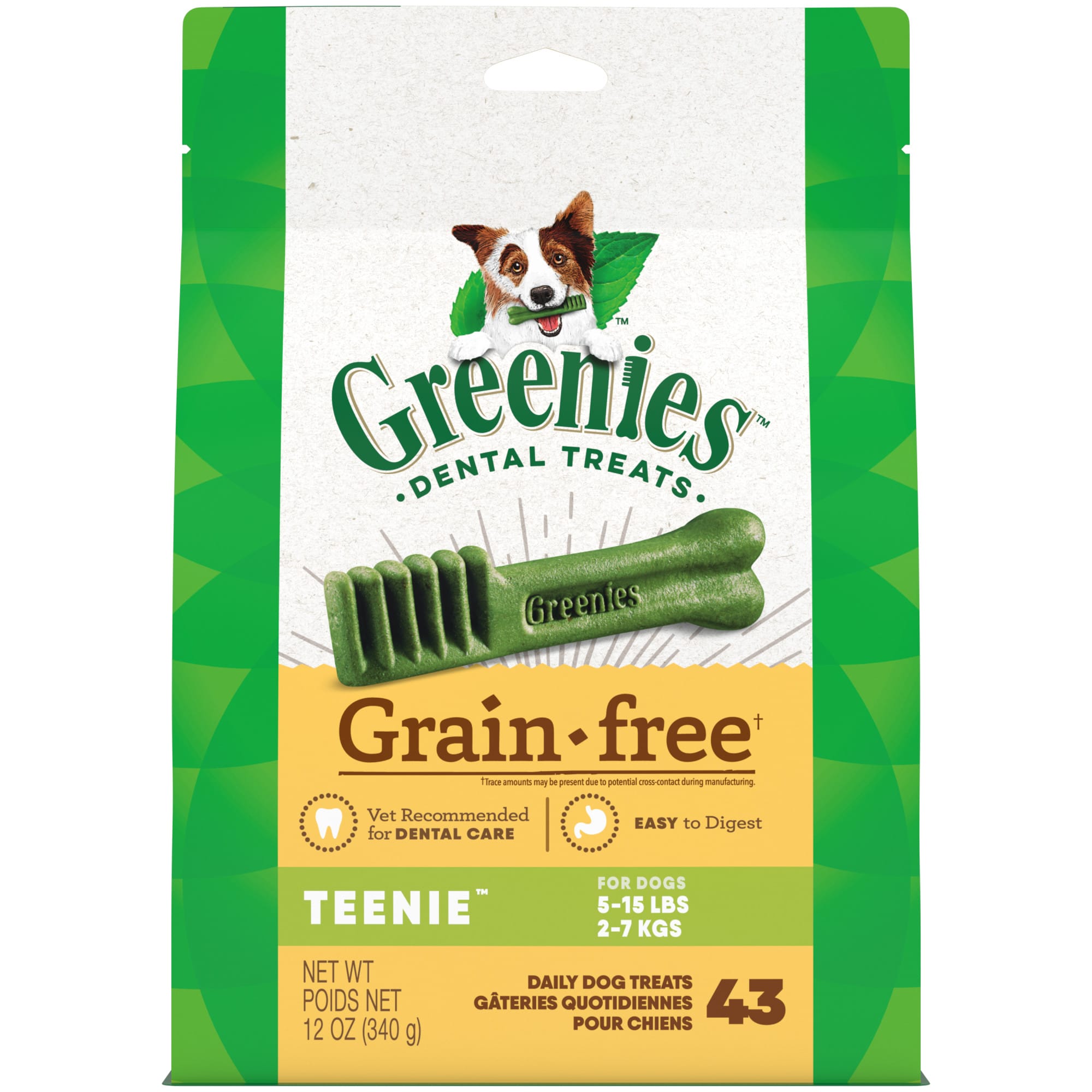 Greenies Grain Free Teenie Natural Dog Dental Care Chews 12 oz. Count of 43 Petco