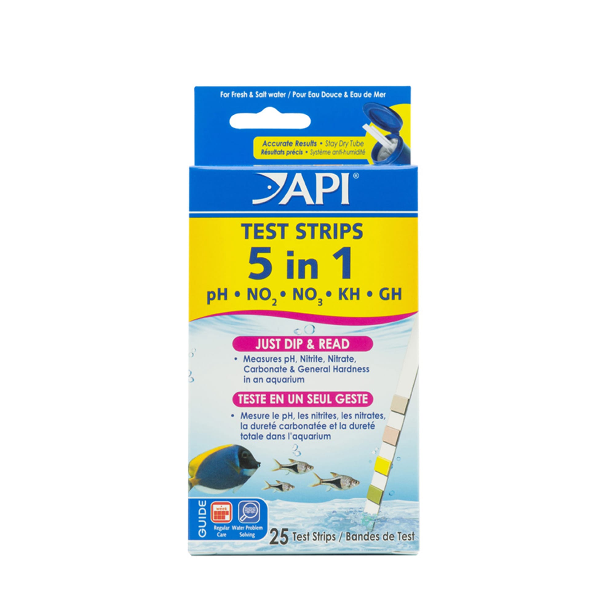 API 5 in 1 Aquarium Water Test Strips, 4 count