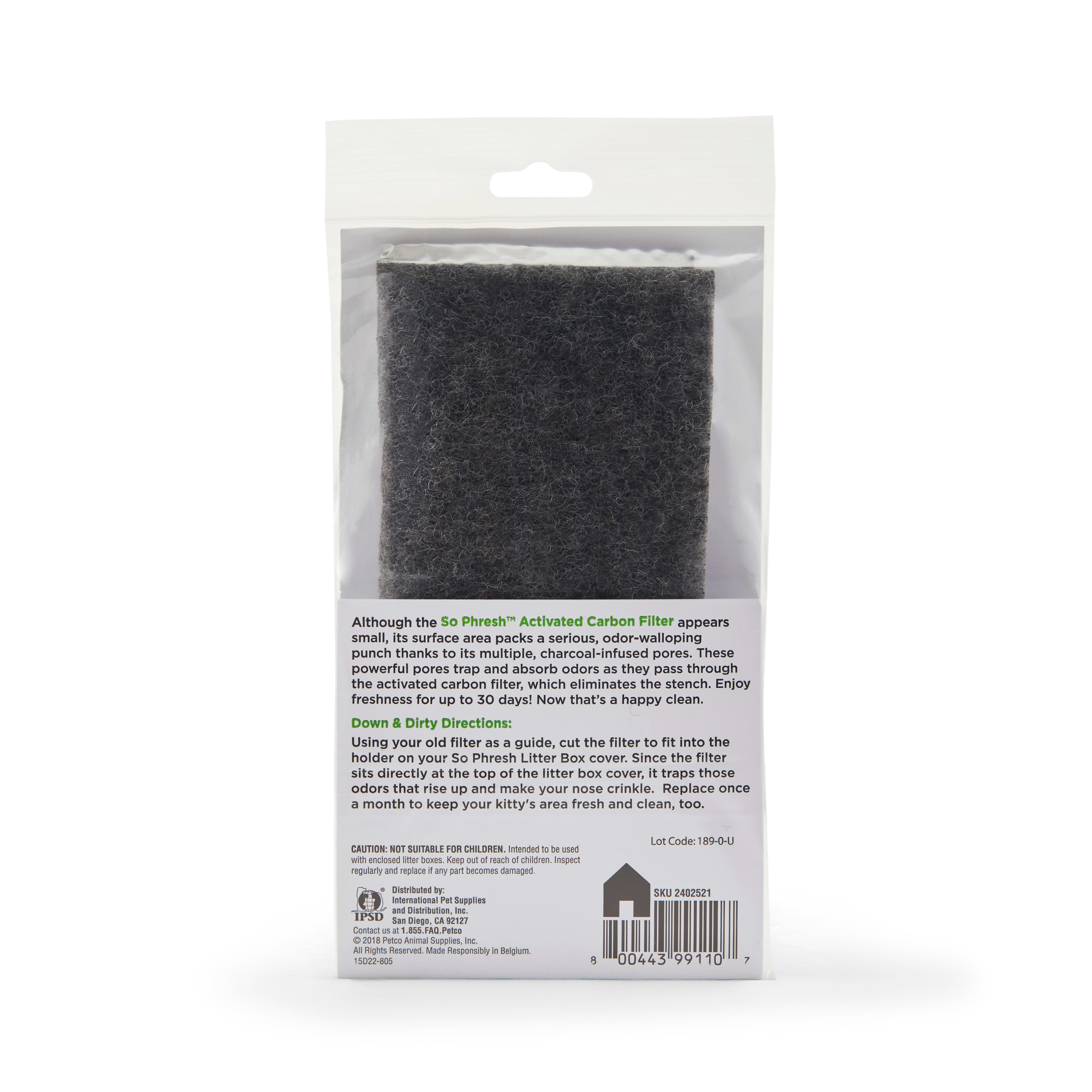 So Phresh Cat Litter Box Replacement Carbon Filter Petco