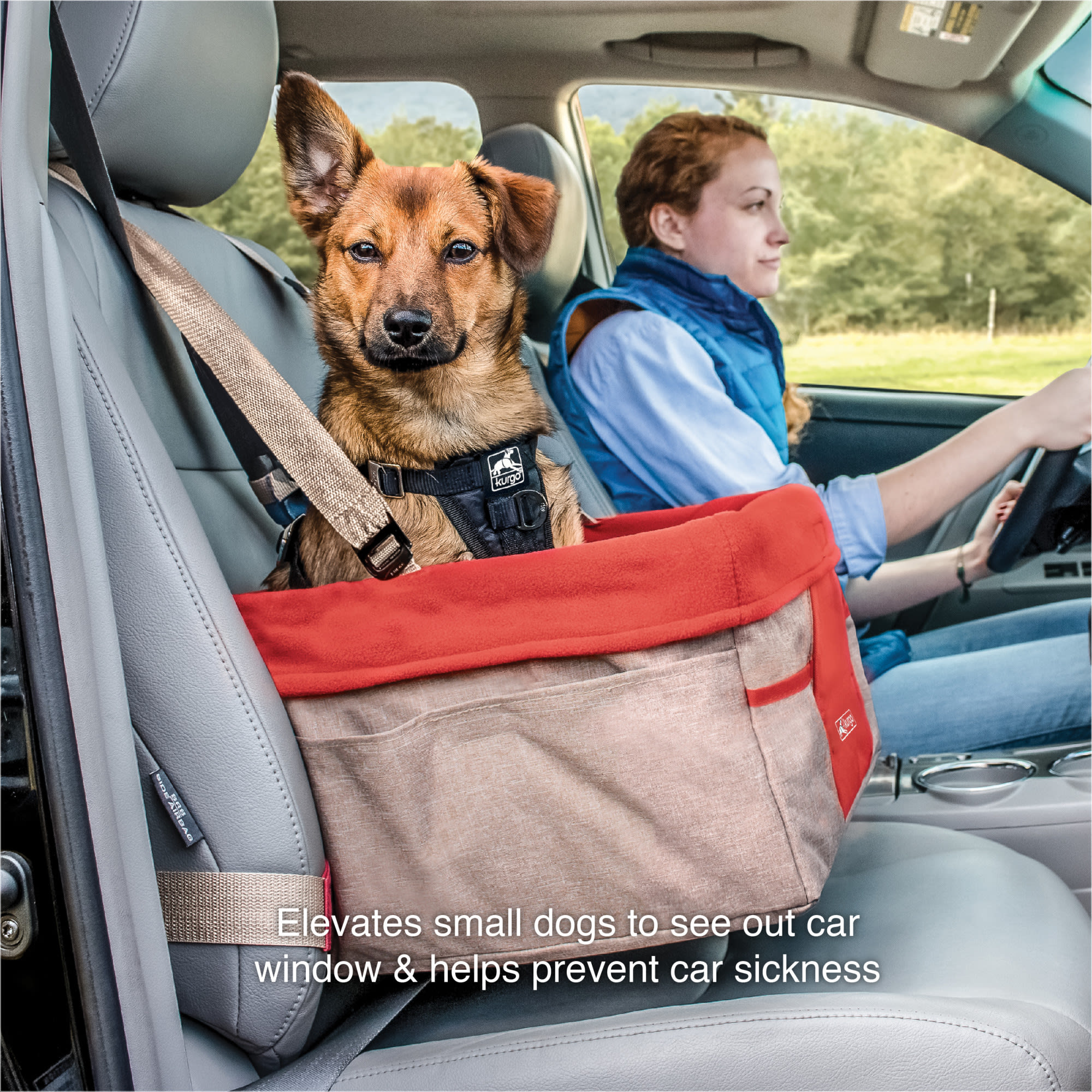 Kurgo Rover Heather Booster Dog Car Seat