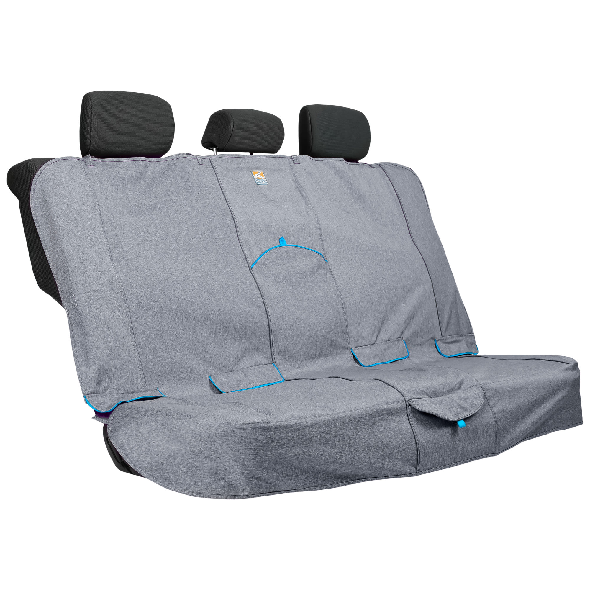 UNIVERSAL FIT GREY Car Seat Back Protector with 3 pockets 