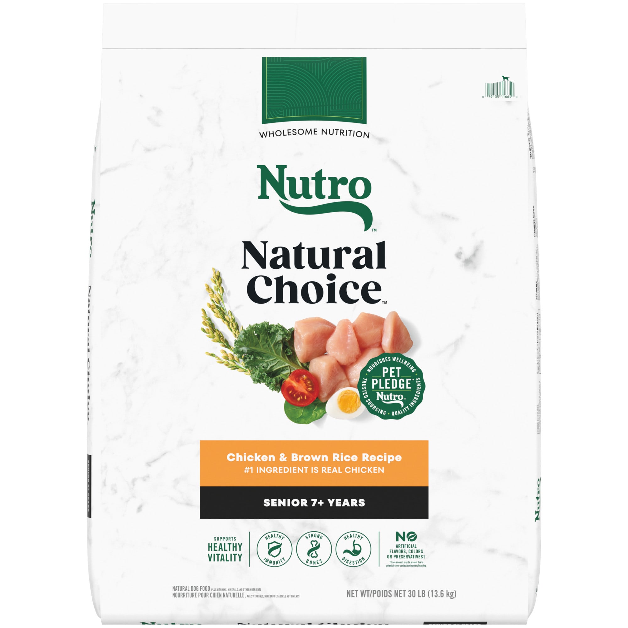 Nutro Natural Choice Chicken and Brown Rice Recipe Senior Dry Dog Food 30 lbs. Petco