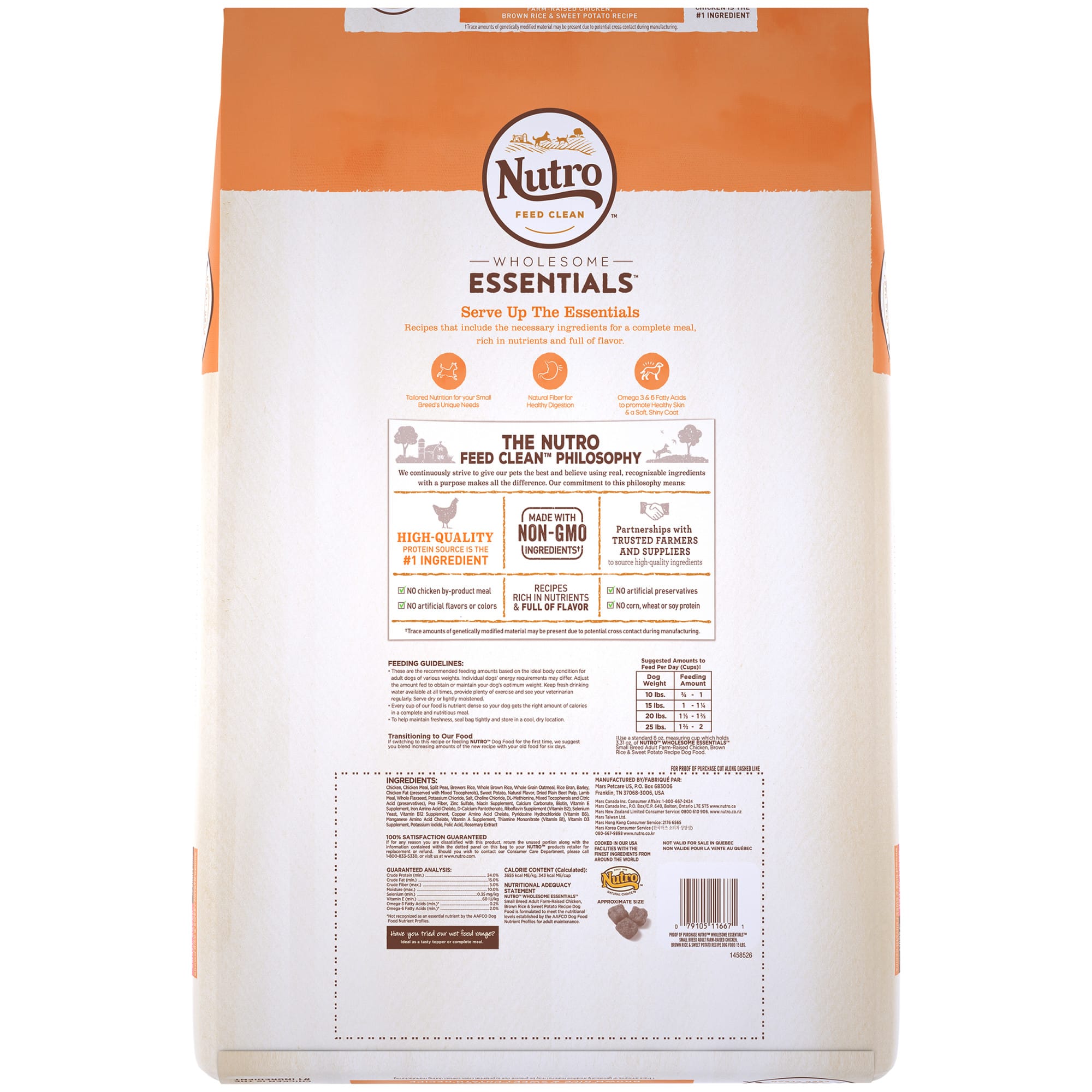 nutro max feeding chart
