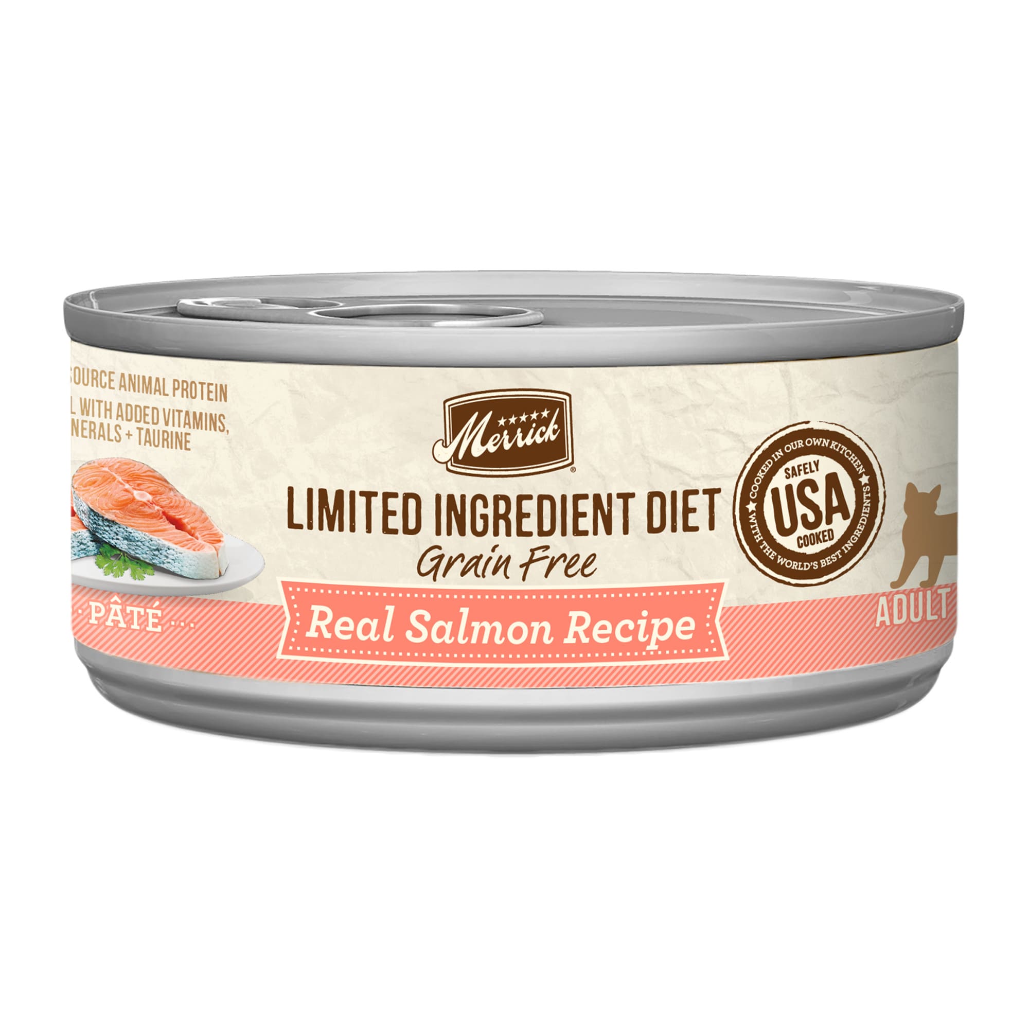 Merrick Limited Ingredient Diet Grain Free Salmon Canned Cat Food 5 oz. Case of 24