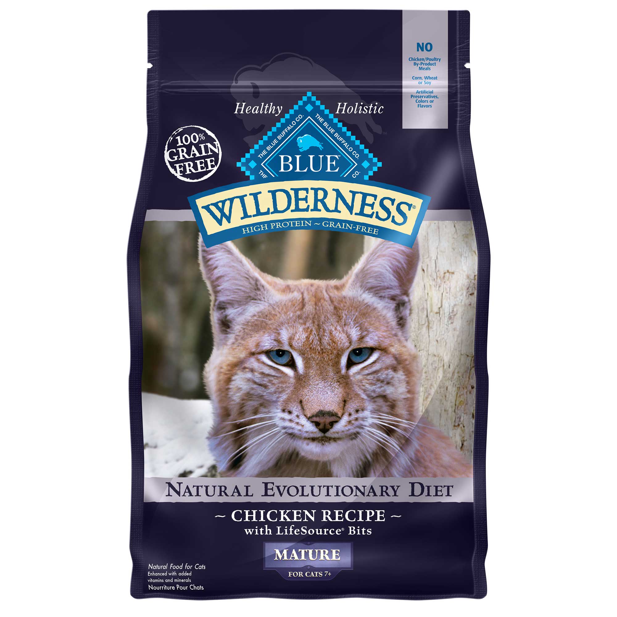 UPC 859610003853 product image for Blue Buffalo Blue Wilderness Grain-Free Mature Chicken Recipe Dry Cat Food, 2 lb | upcitemdb.com