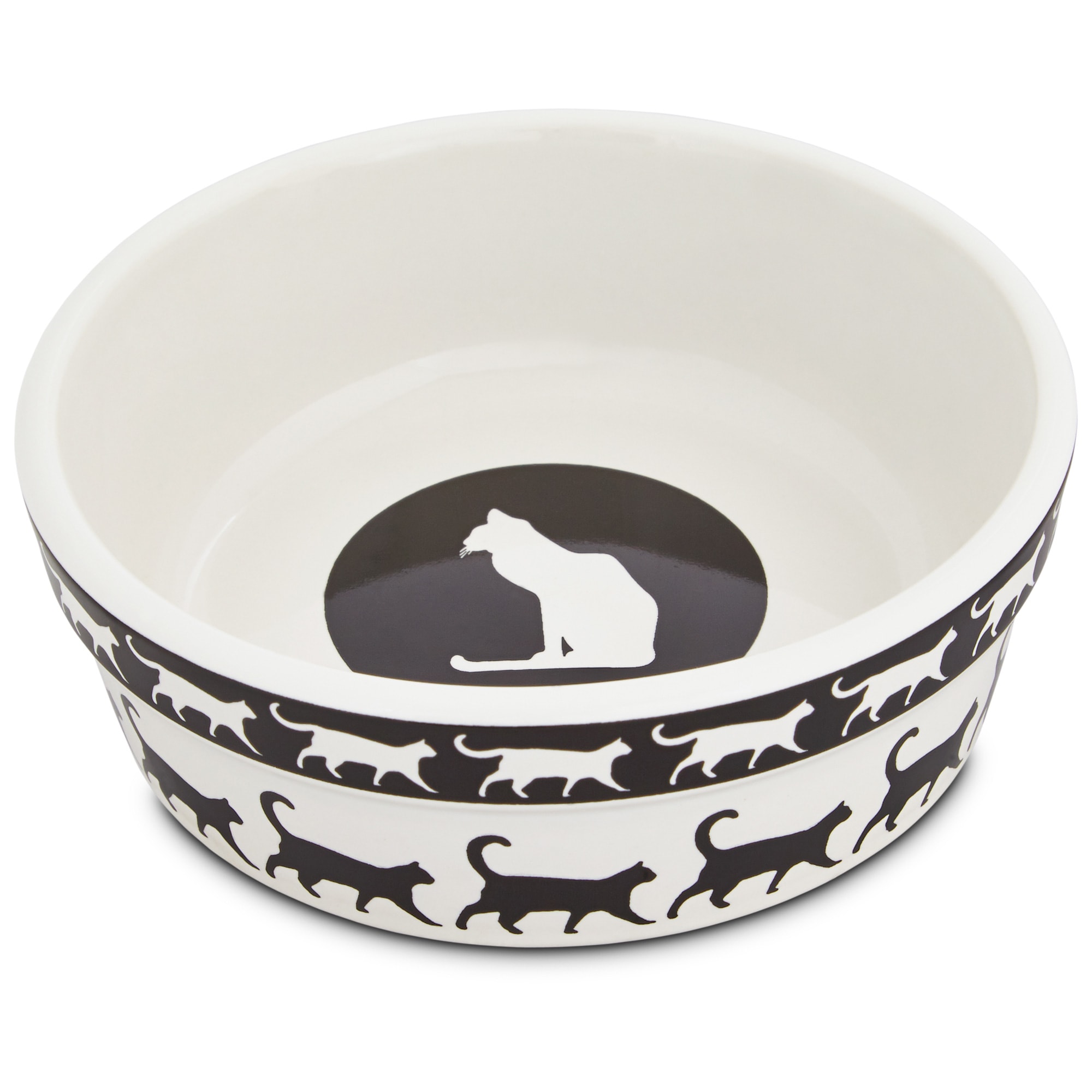 Harmony Catwalk Ceramic Cat Bowl, 1.75\u0026quot; H X 5\u0026quot; Diameter, 1 Cup | Petco