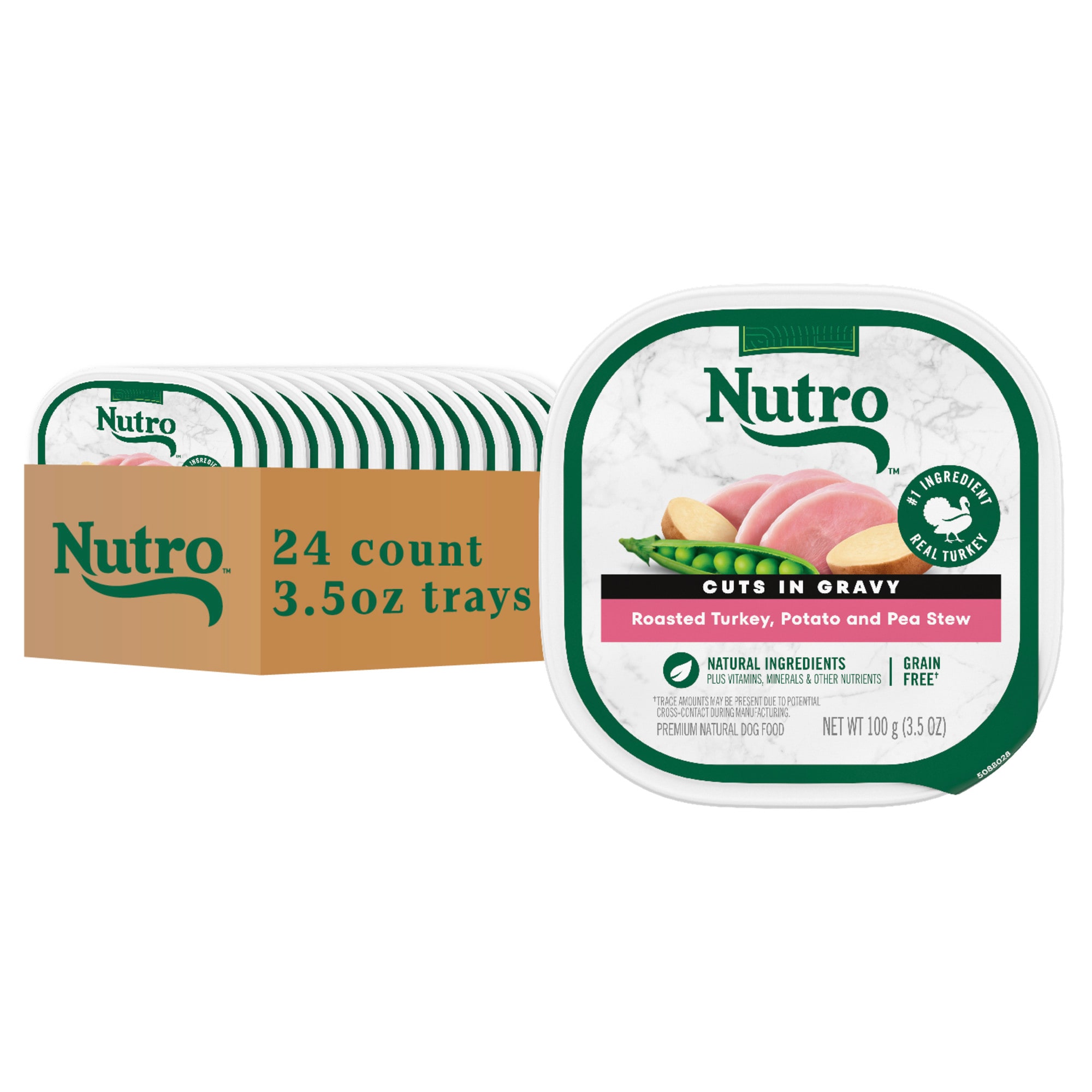 Nutro Grain Free Cuts in Gravy Roasted Turkey, Potato Pea Stew